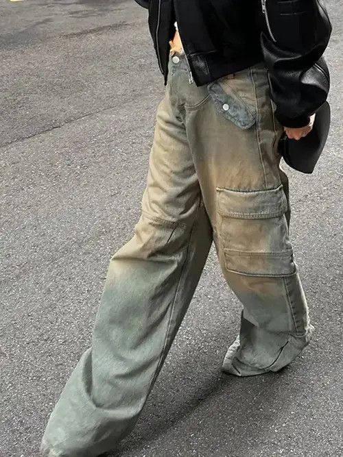 Designer × Japanese Brand × Vintage Y2K Baggy Pockets Patchwork Jeans Unisex Size US 29 - 2 Thumbnail