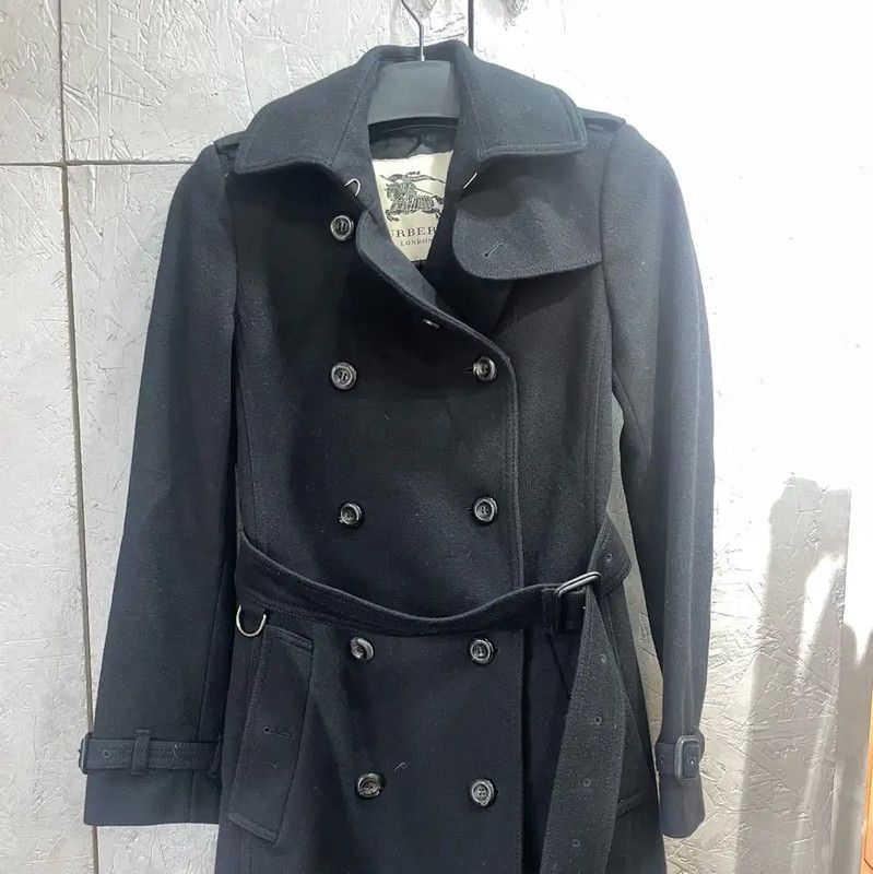 Burberry Burberry Black Wool Women's Trench Coat Size M / US 6-8 / IT 42-44 - 1 Thumbnail