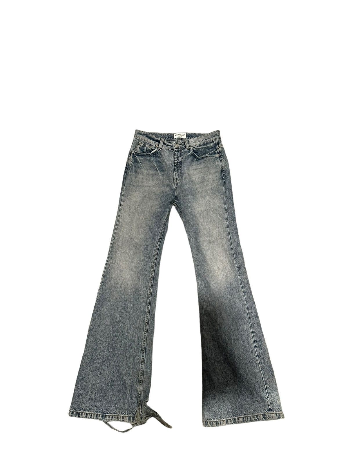 image of Balenciaga Blue Wash Lost Tape Flares, Men's (Size 30)