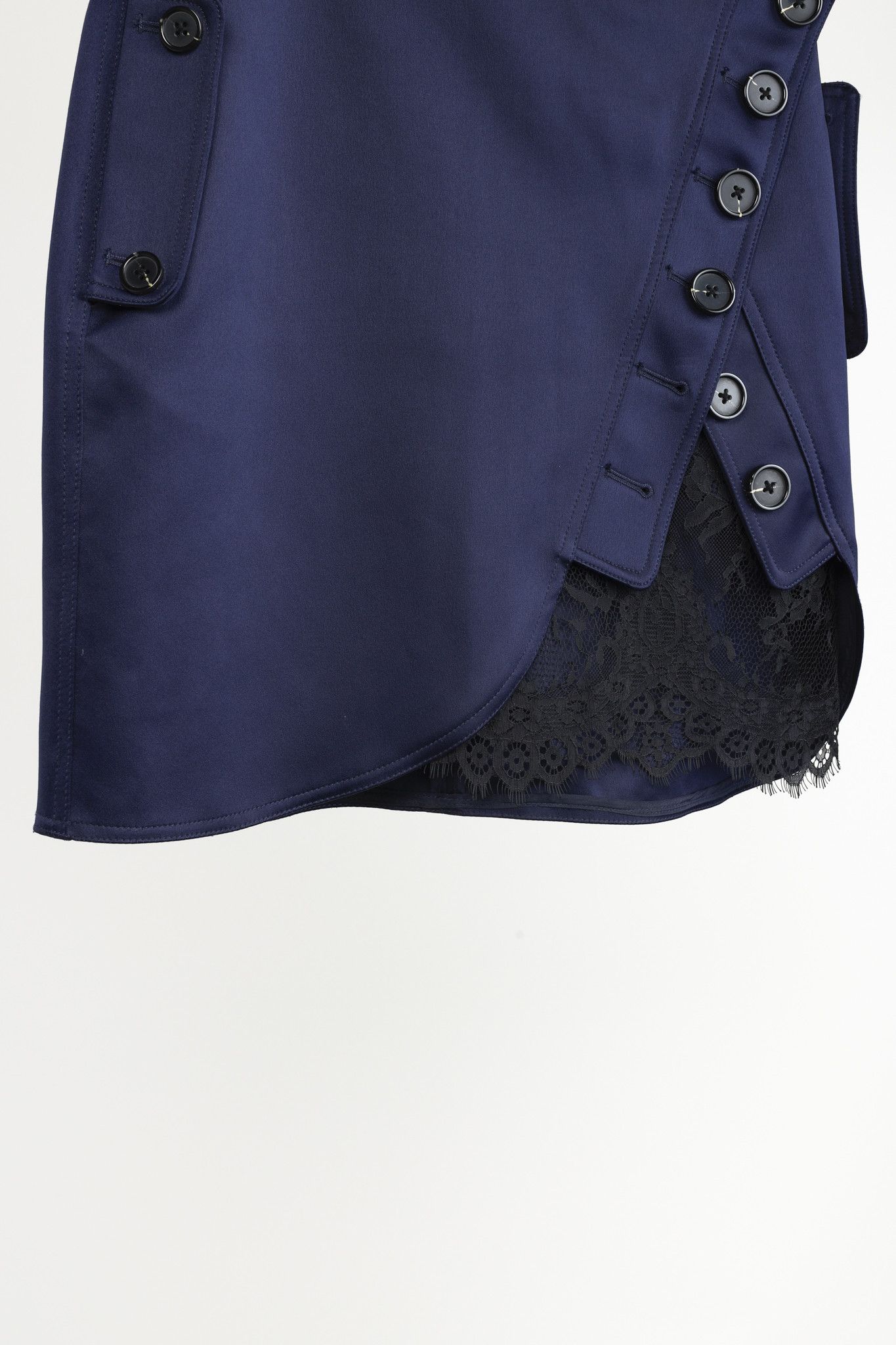 Self-Portrait Self-Portrait Navy Button Accent Lace Skirt Size 29" - 6 Thumbnail