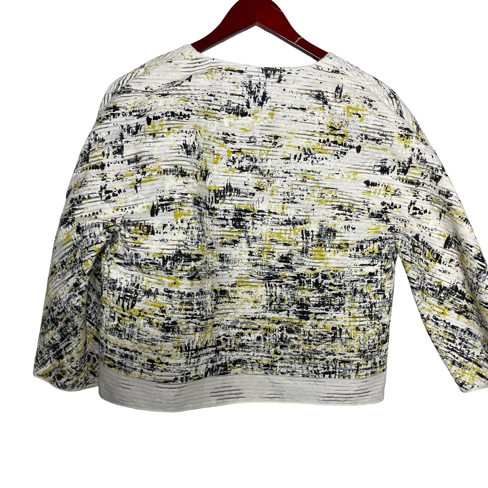 Carolina Herrera Carolina Herrera open collarless white yellow black jacket S Size S / US 4 / IT 40 - 2 Thumbnail