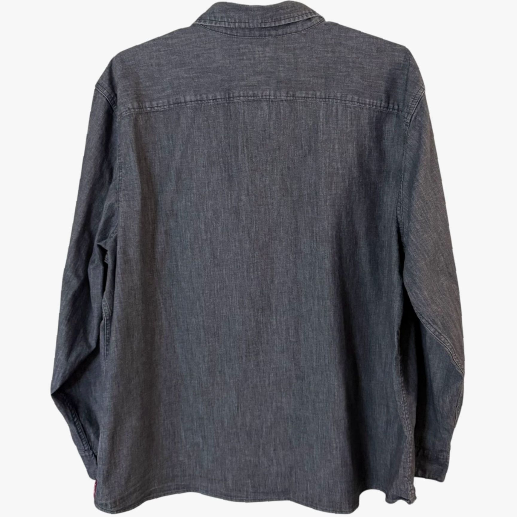 Wrangler Wrangler Shirt Gray Denim 3XL Pearl-Snap Western Button-Up Long-Sleeve Men's Size US XXL / EU 58 / 5 - 4 Thumbnail