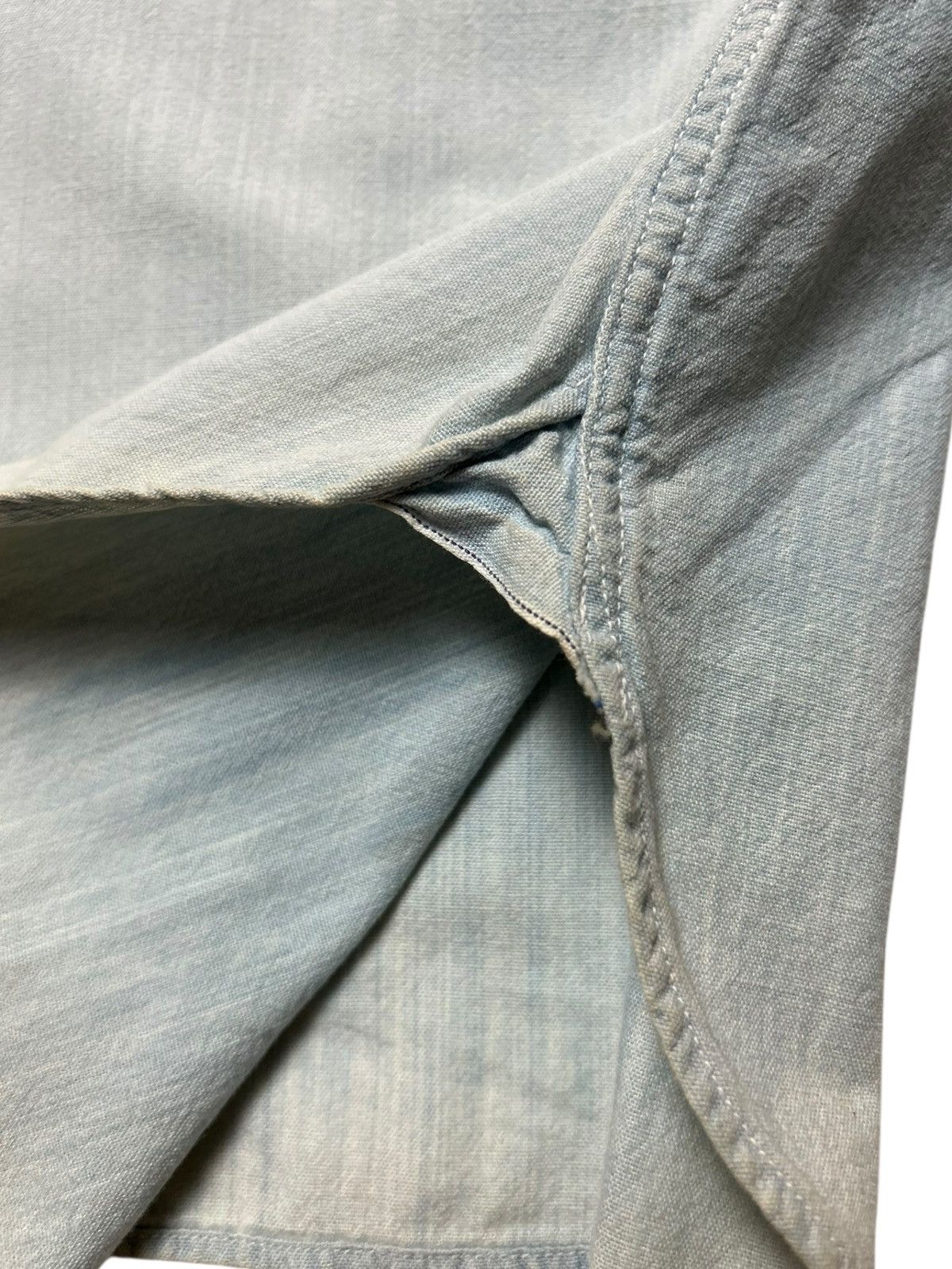 Buzz Rickson's Buzz Ricksons USN Denim Chambray Shirt Jelly Roger Washed Size US L / EU 52-54 / 3 - 12 Thumbnail