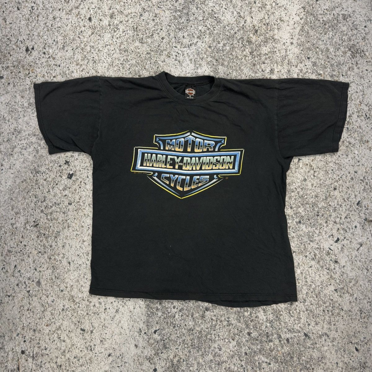 Harley Davidson Thrashed Faded Distressed Harley Chrome Shirt ERD Grunge Size US L / EU 52-54 / 3 - 6 Thumbnail