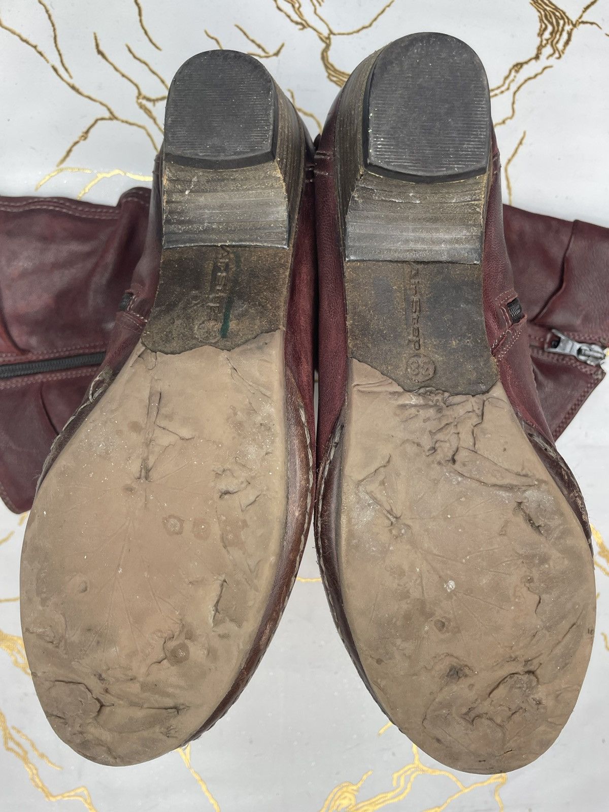 A.S.98 AS 98 Airstep Zipper Boho Biker Ankle Burgundy Boots EU 38 Size US 7.5 / IT 37.5 - 7 Thumbnail