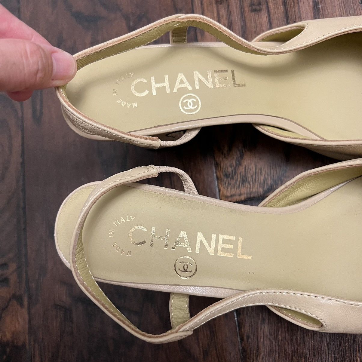 Chanel Authentic Chanel Interlocking CC Logo Goat Leather Size US 5.5 / IT 35.5 - 3 Thumbnail