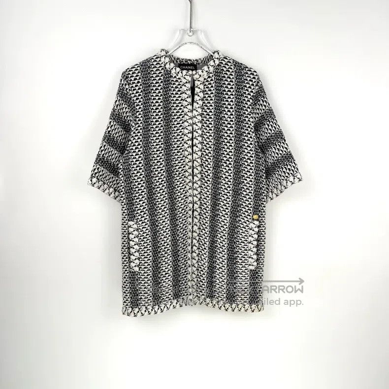 Chanel Chanel Dark gray and white heavy industry woven classic lo Size M / US 6-8 / IT 42-44 - 3 Thumbnail