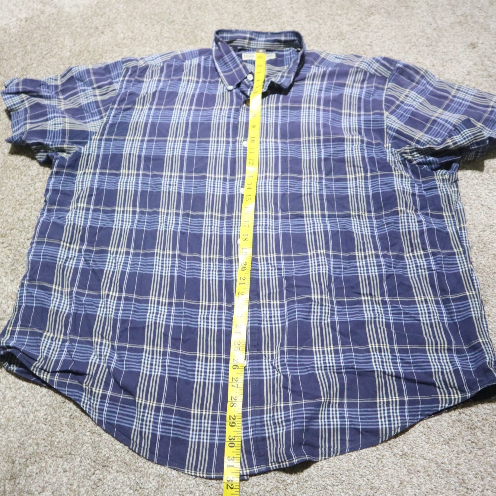 Original Penguin Original Penguin Munsingwear Shirt Button-Up 2XL Blue Plaid Adult Men Size XXL Size US XXL / EU 58 / 5 - 6 Thumbnail