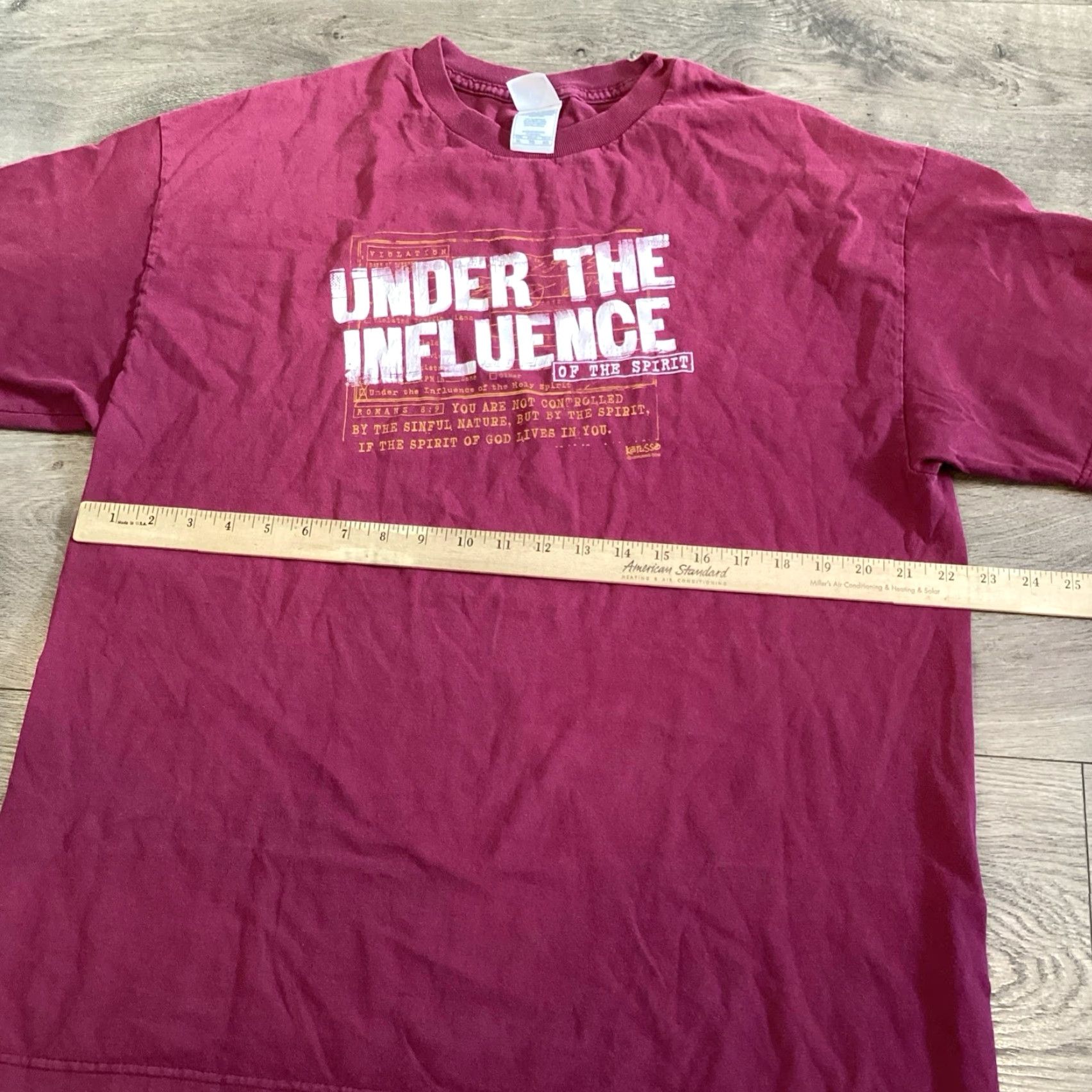 Vintage VINTAGE Alstyle T-Shirt Red Short Sleeve Crew Neck XL Jesus Comedy Drug Under The Influence Of The Spirit 2000s Mens Size US XL / EU 56 / 4 - 6 Thumbnail