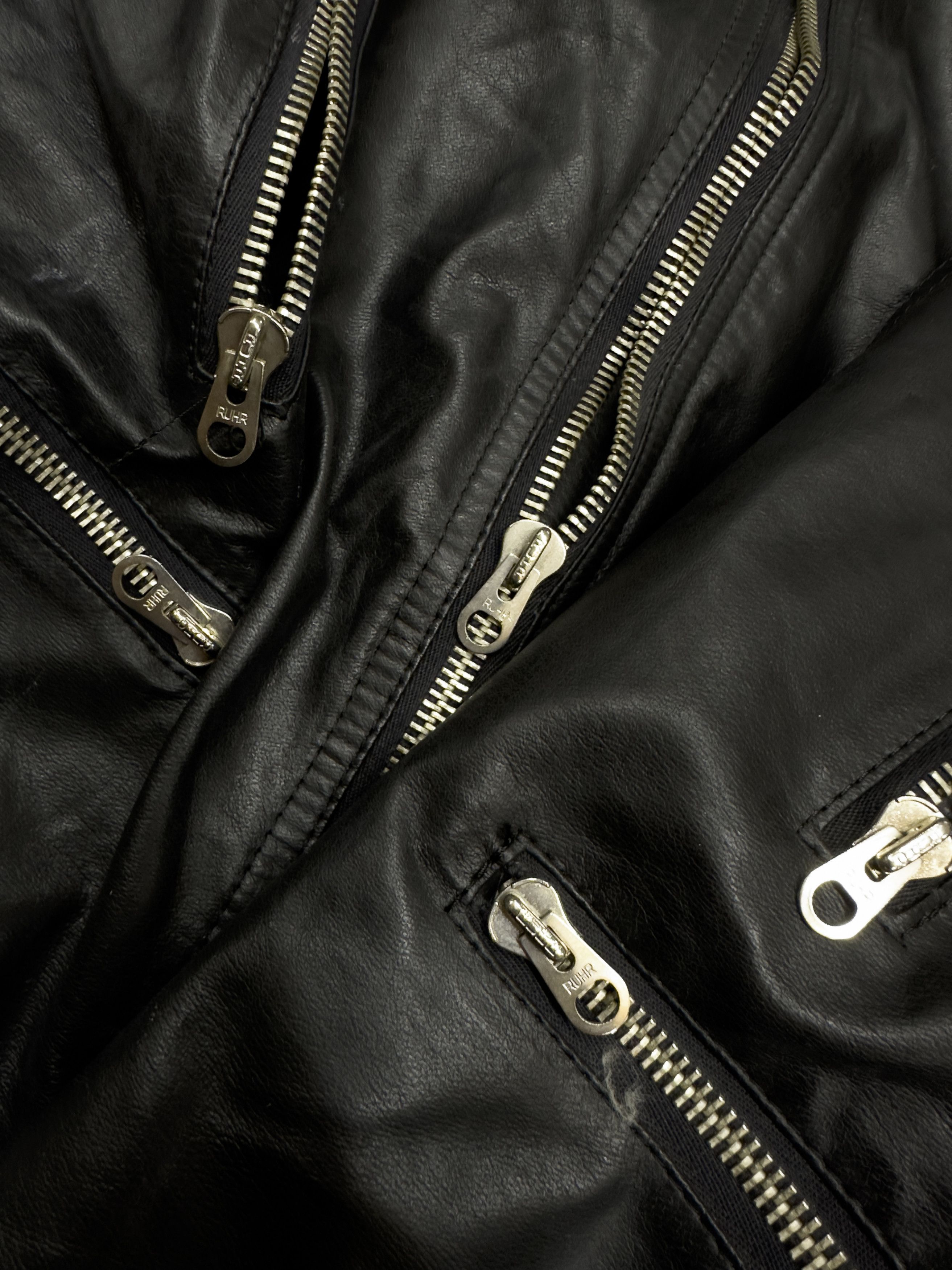 Vintage Vintage 80s Racer Leather Motorcycle Jacket Size US XL / EU 56 / 4 - 6 Thumbnail