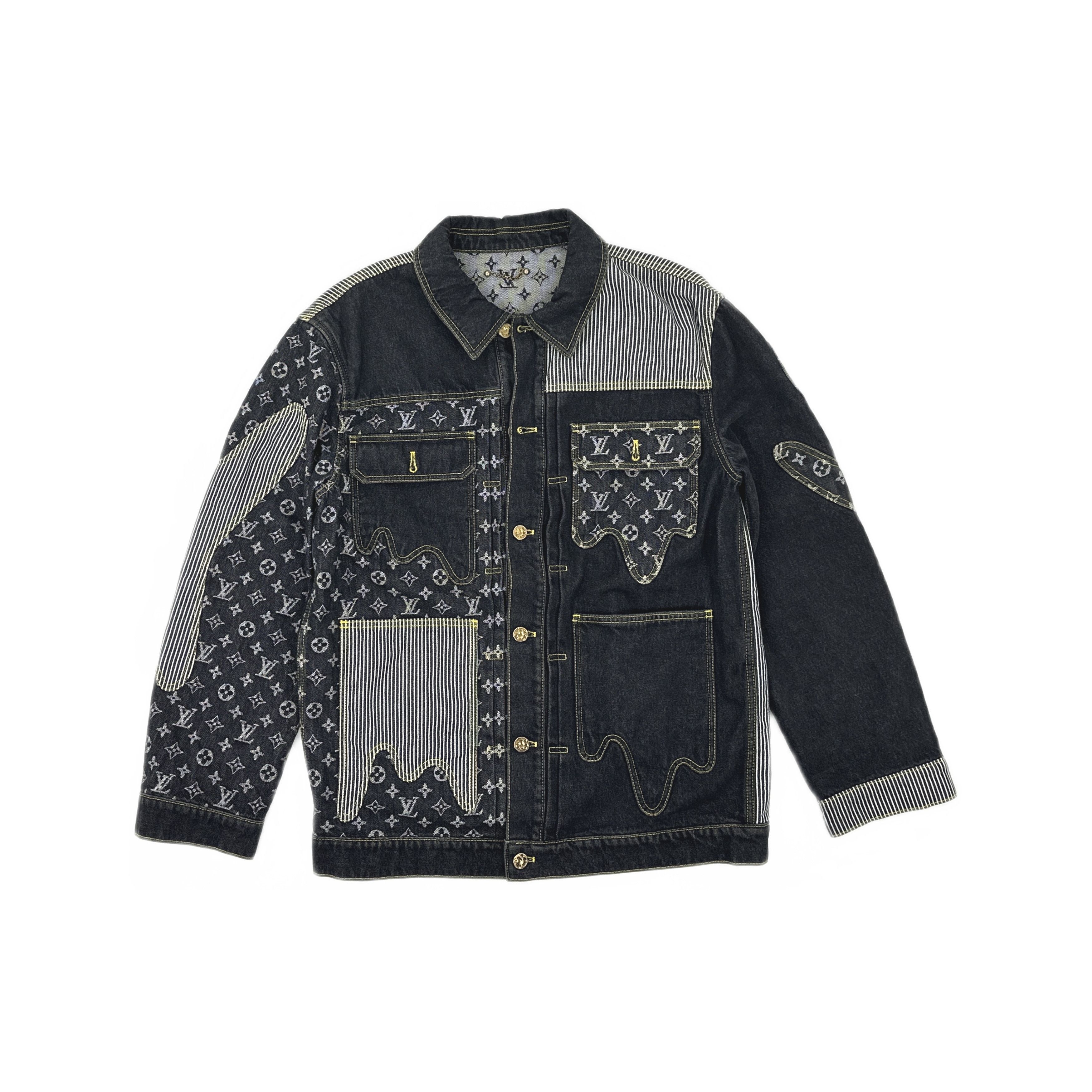 Louis Vuitton Louis Vuitton Monogram Patchwork Denim Jacket Size 50 Size US M / EU 48-50 / 2 - 1 Thumbnail