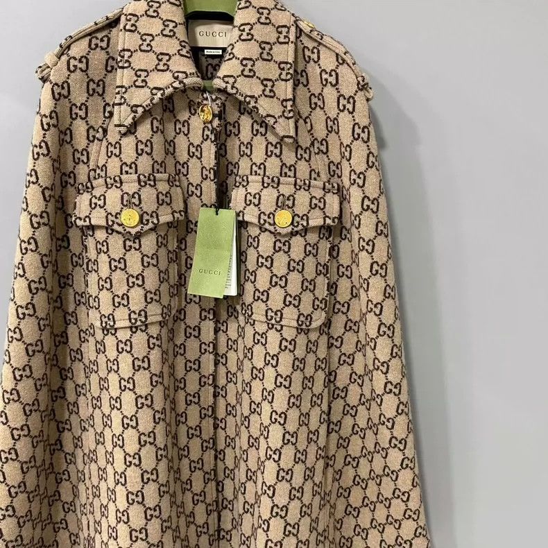 Gucci Full-print old flower shawl jacket -DMC