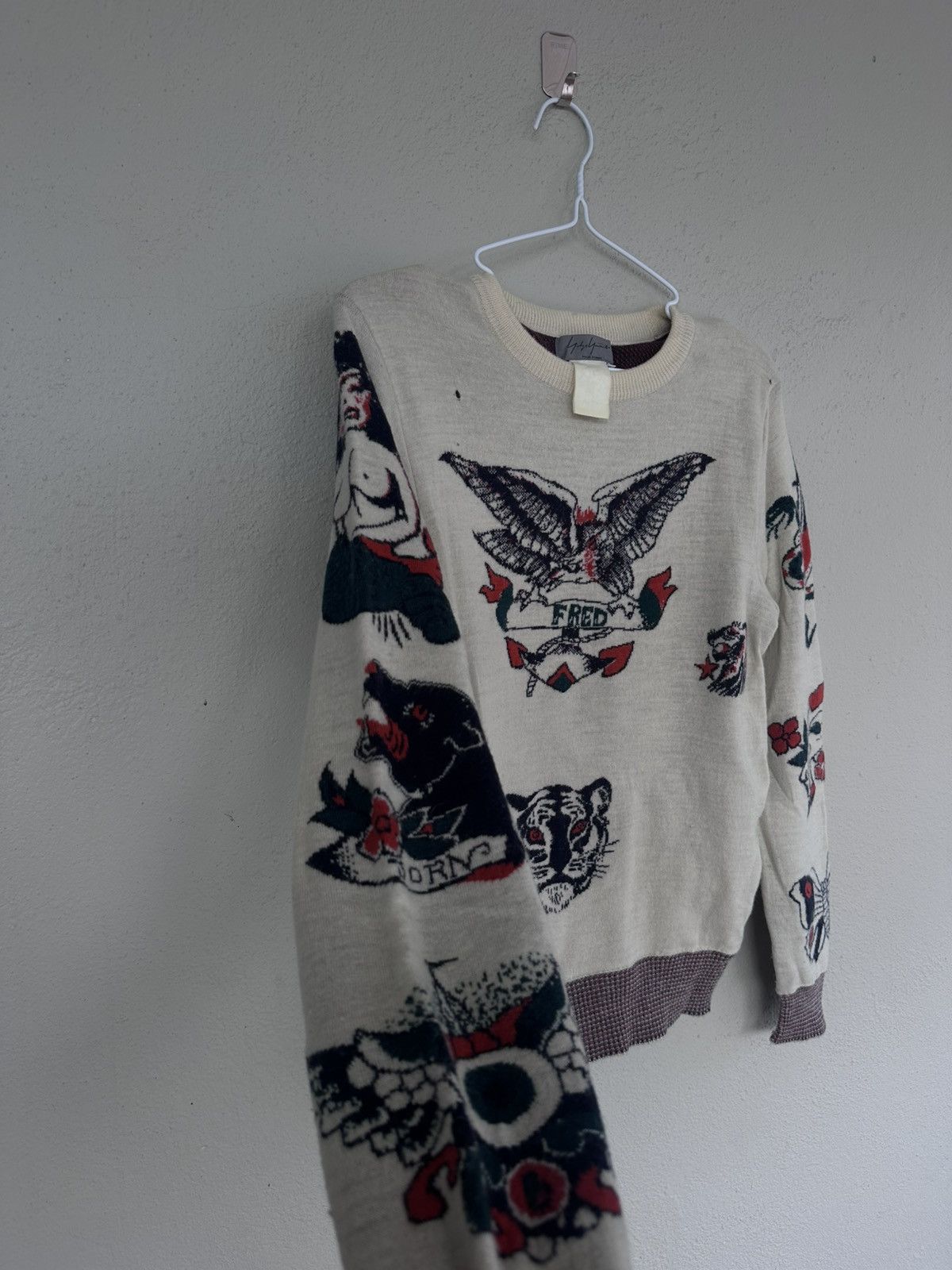 Yohji Yamamoto AW2003 Yohji Yamamoto Tattoo Sweater Size US S / EU 44-46 / 1 - 4 Thumbnail