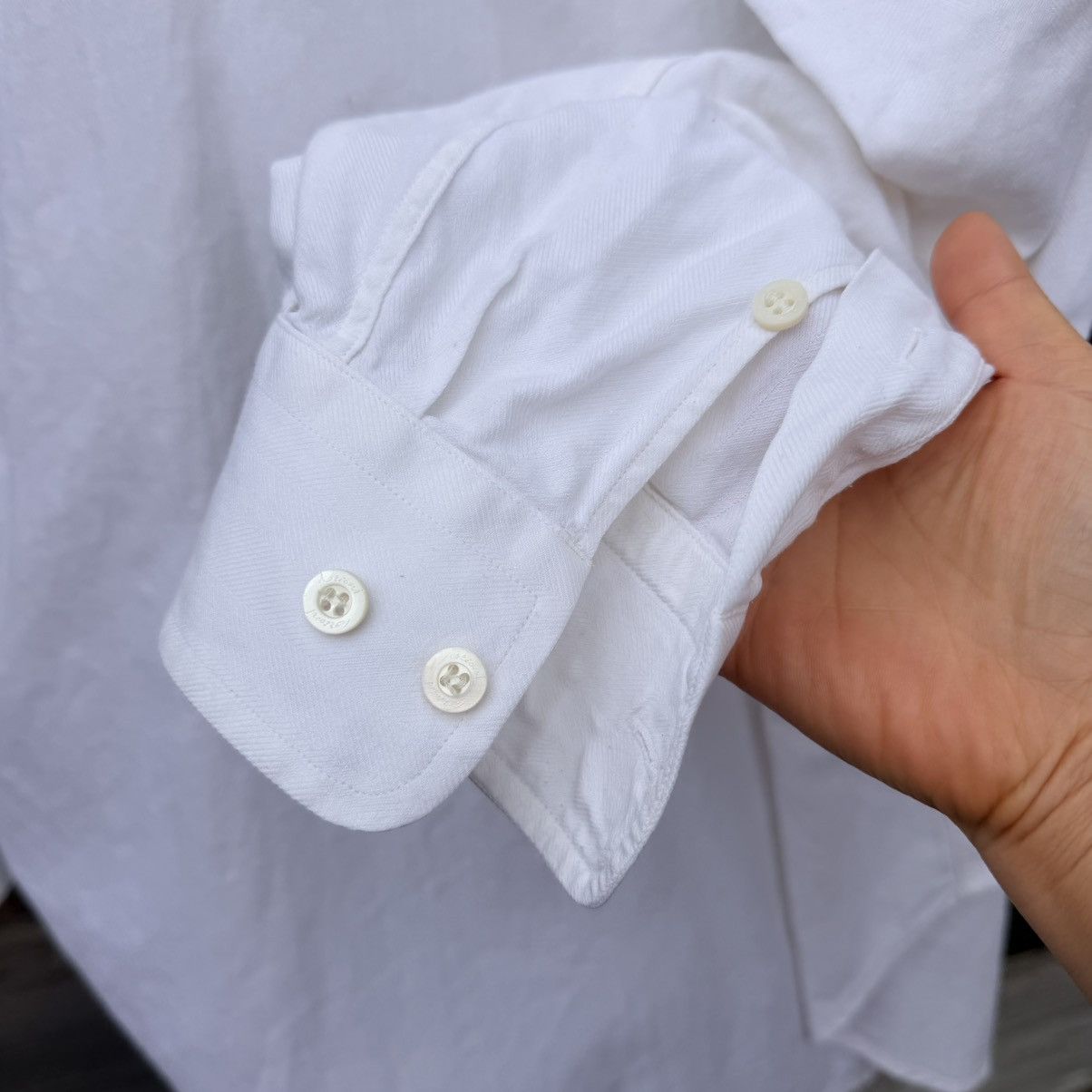 Brioni Brioni Cotton Cashmere Herringbone Dress Shirt XL Italy Size US XL / EU 56 / 4 - 11 Thumbnail