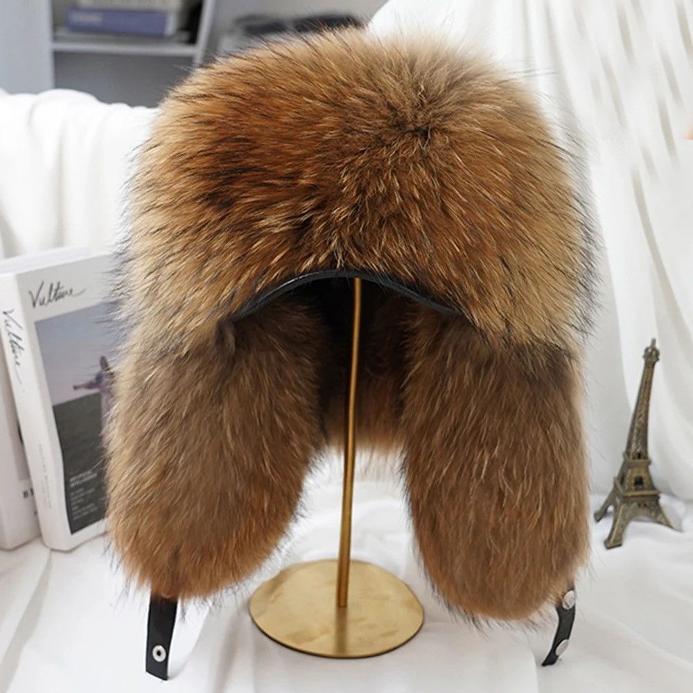 Other Fur Ushanka Cap Trapper Russian Man Ski Hats Size ONE SIZE - 2 Thumbnail