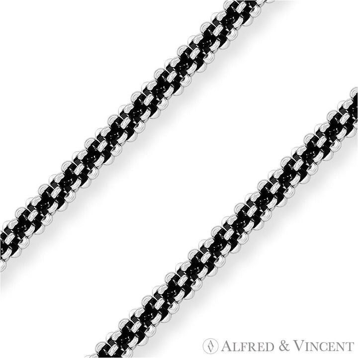 Other 2.7mm Roc Link 2-Tone Zebra 925 Sterling Black & Silver Size ONE SIZE - 2 Thumbnail