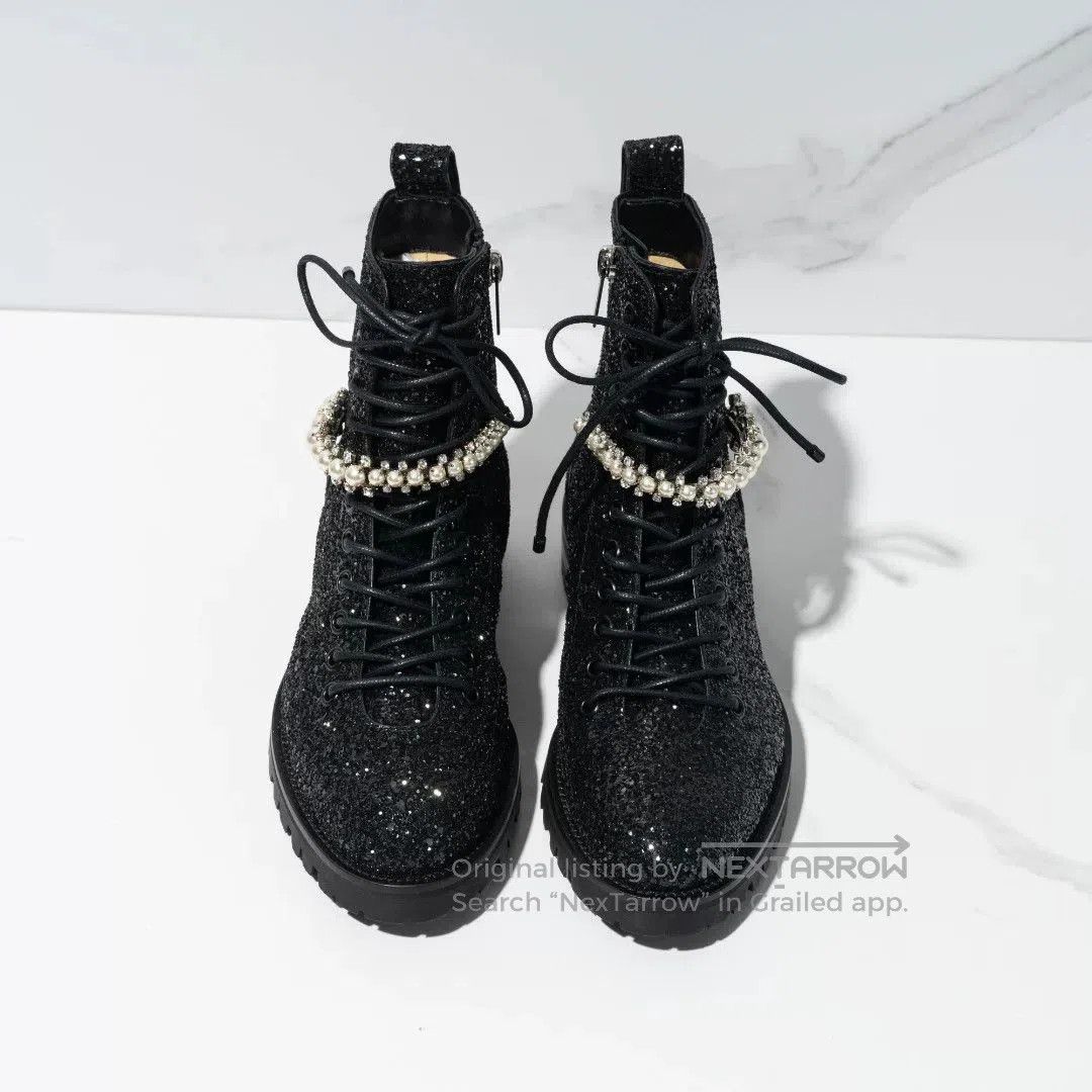 Jimmy Choo Jimmy Choo Women's Sequin Pearl Martin Boots. Size US 6 / IT 36 - 3 Thumbnail