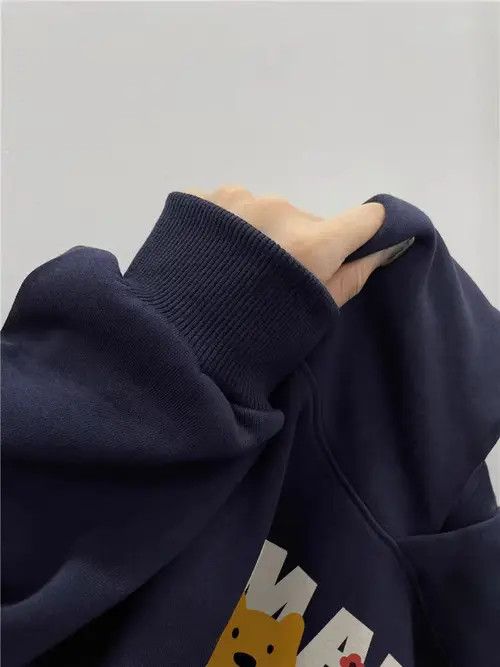 VIBE Hip Hop Cartoon Letter Print Casual Hooded Sweatshirt Size US L / EU 52-54 / 3 - 4 Thumbnail