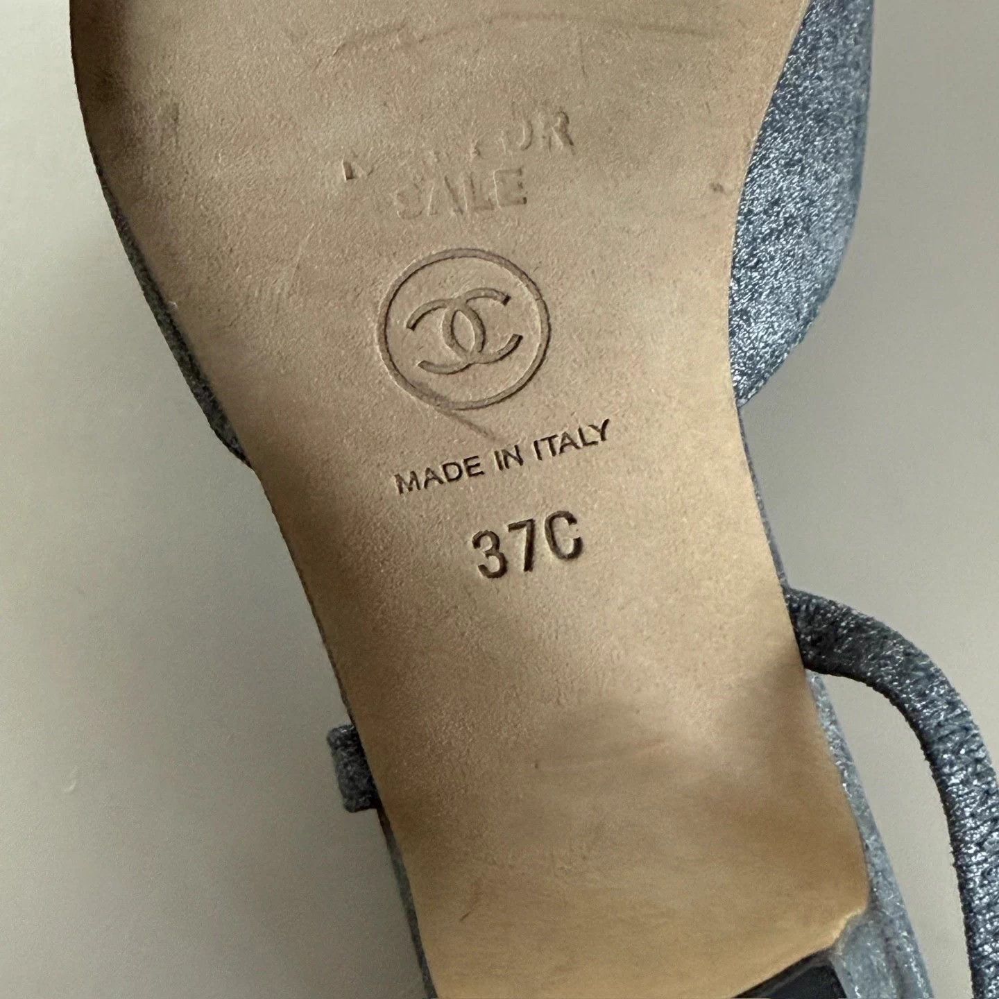 Chanel Chanel black and gray CC silver buckle heels Size US 6 / IT 36 - 7 Thumbnail