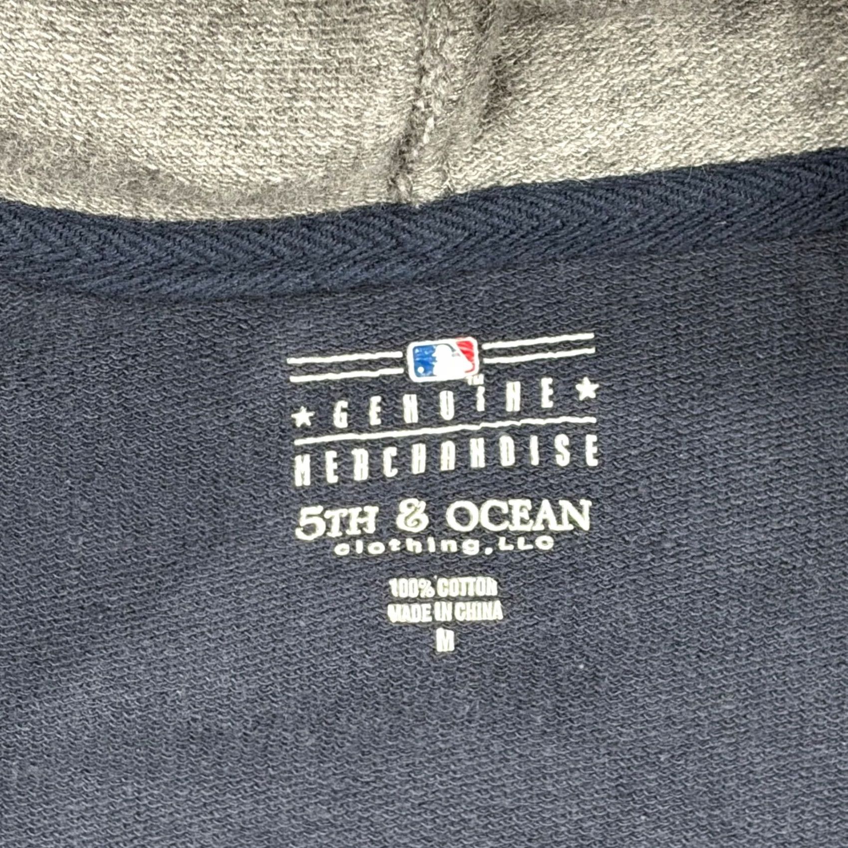 Vintage Detroit Tigers 5th & Ocean Full Zip Hoodie Navy Grey Orange M Baseball Embroidered Logo Pockets Varsity Jacket Style Shirt Mens Size US M / EU 48-50 / 2 - 3 Thumbnail