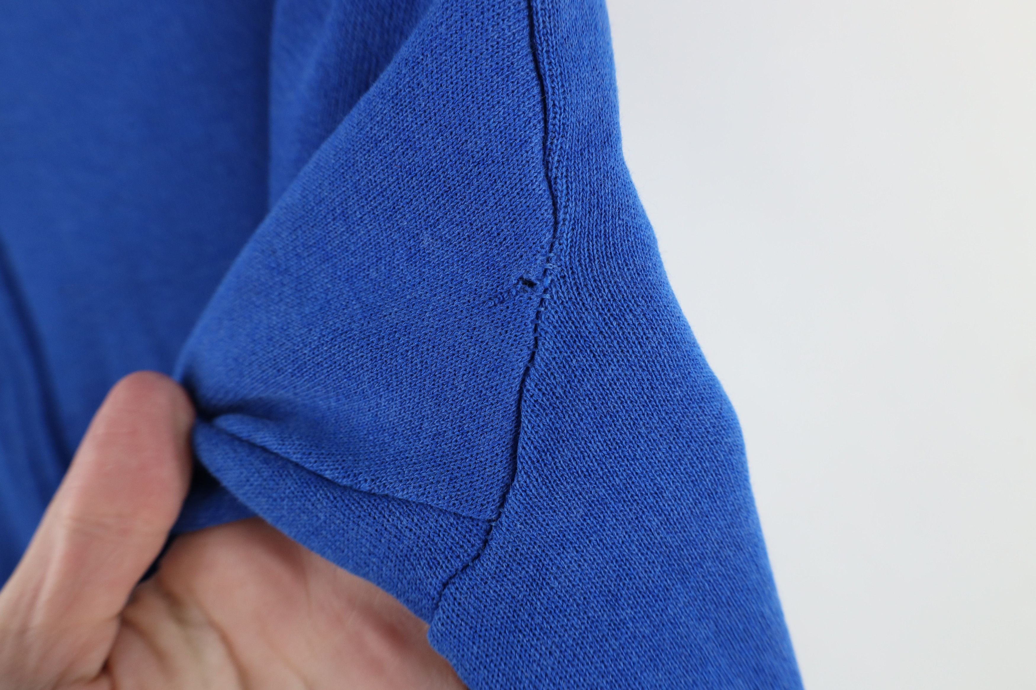 Hanes × Vintage Vintage 80s 90s Hanes Streetwear Full Zip Hoodie Royal USA Size US L / EU 52-54 / 3 - 7 Thumbnail