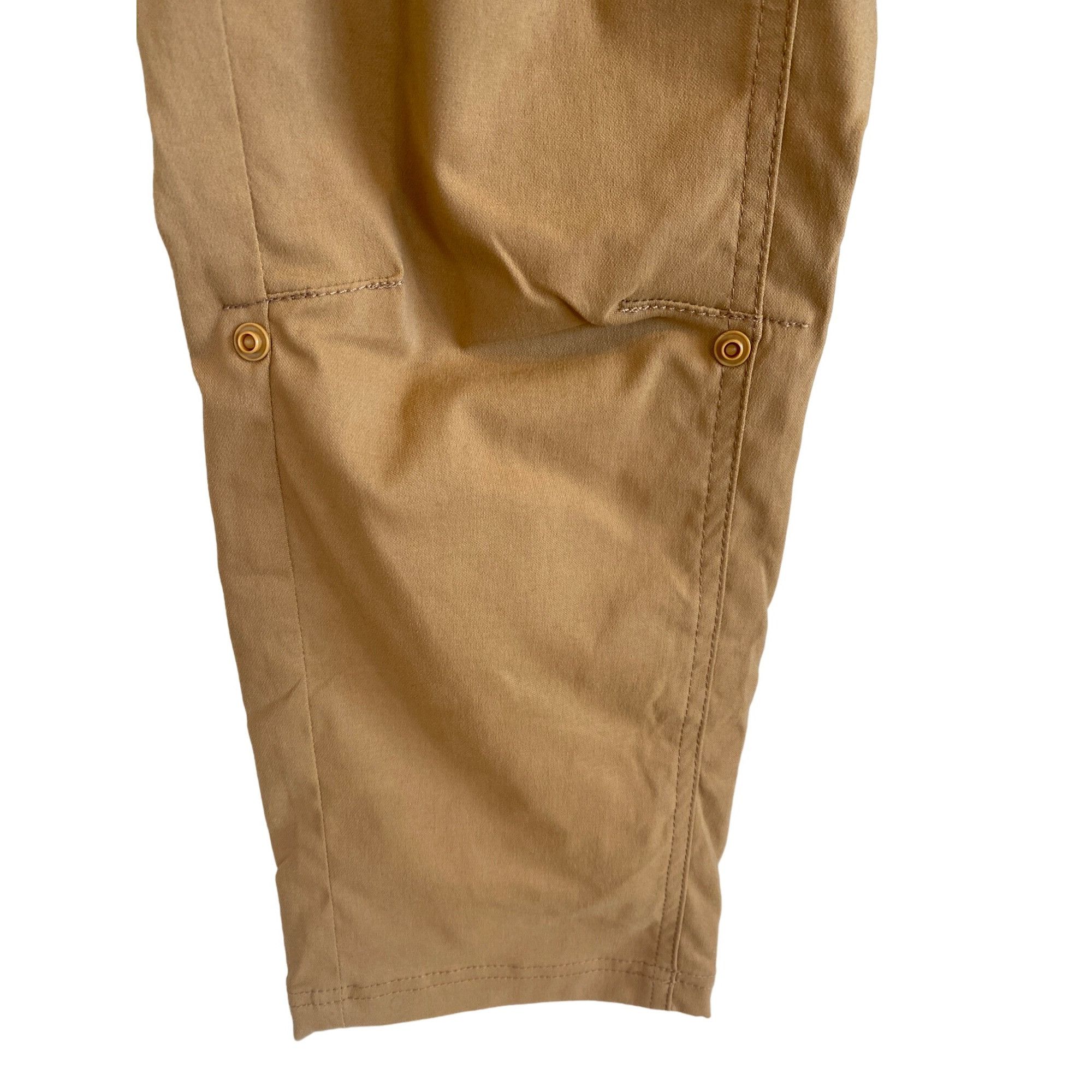 Prana NWT PrAna Halle Pants Women's 8 Short Tan Snap Roll Up Quick Size 30" / US 8 / IT 44 - 16 Thumbnail