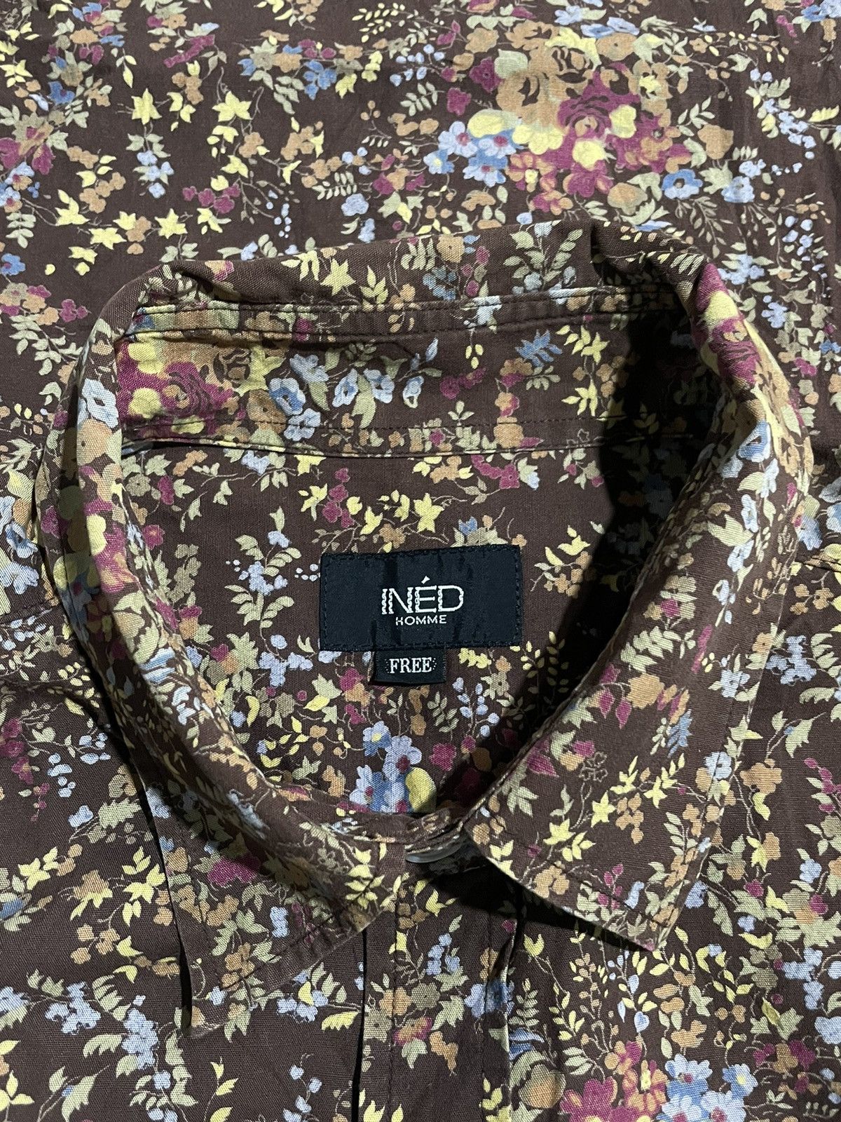 Yohji Yamamoto Ined Homme By Yohji Yamamoto Floral Pattern Shirt Size US L / EU 52-54 / 3 - 7 Thumbnail