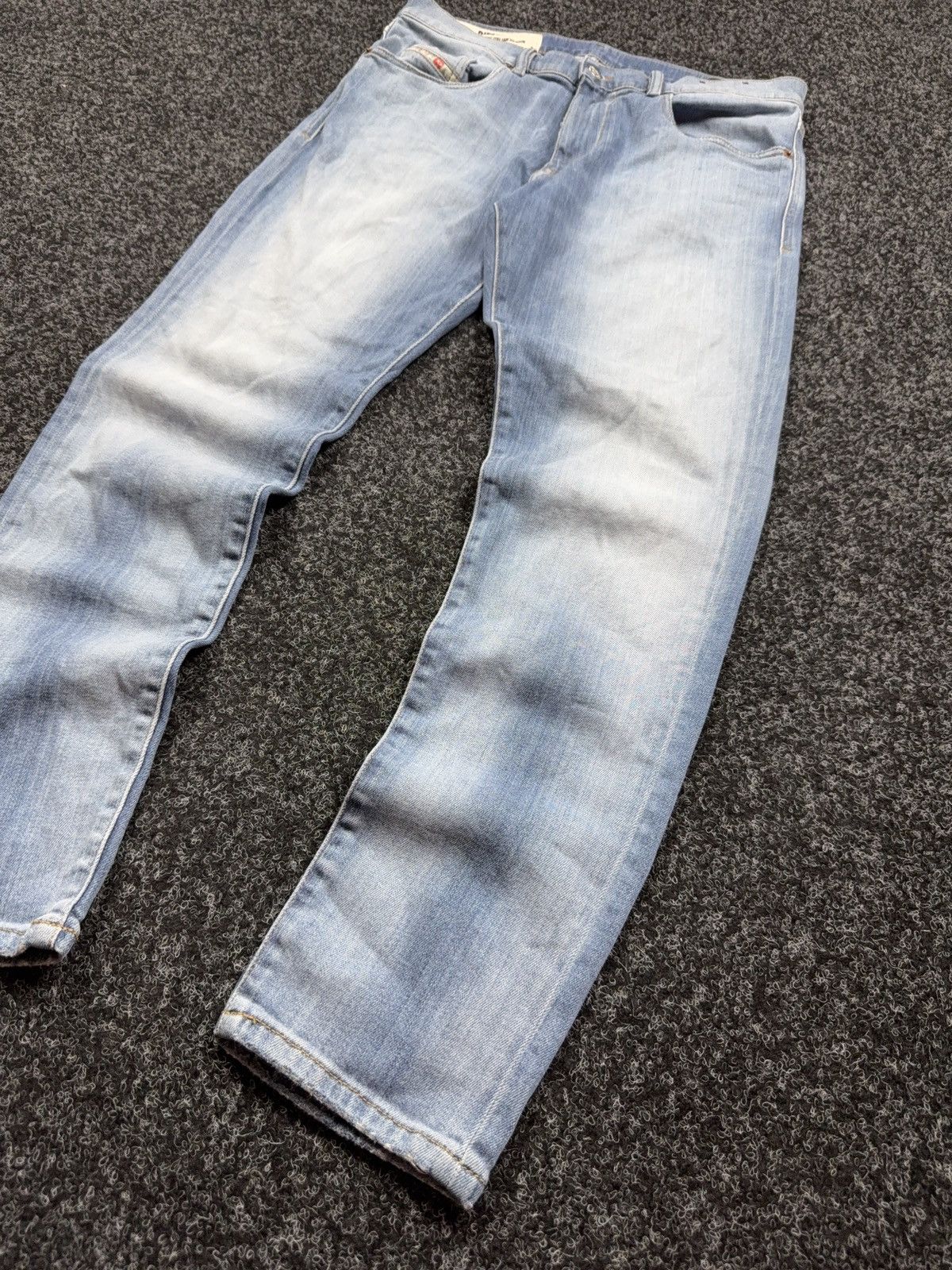 Diesel 00s Y2K Luxury vntg Diesel D-Strukt Slim Light Wash Jeans Size US 32 / EU 48 - 3 Thumbnail
