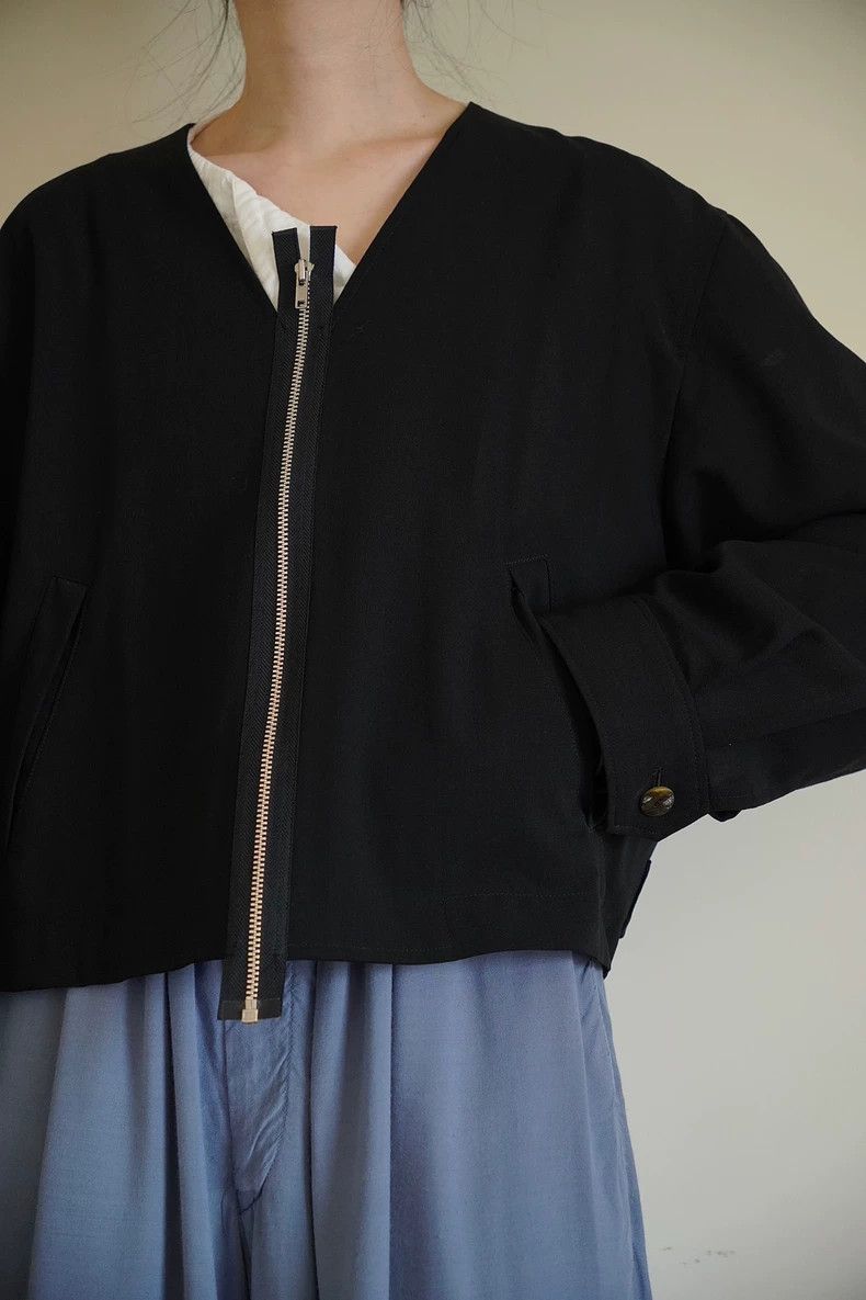 Comme des Garcons Comme des Garcons Thin wool short jacket Size S / US 4 / IT 40 - 2 Thumbnail