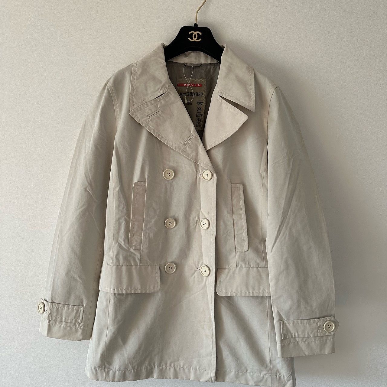 Prada Prada Double Breasted Cotton Blend Jacket Size 44 Size M / US 6-8 / IT 42-44 - 1 Thumbnail