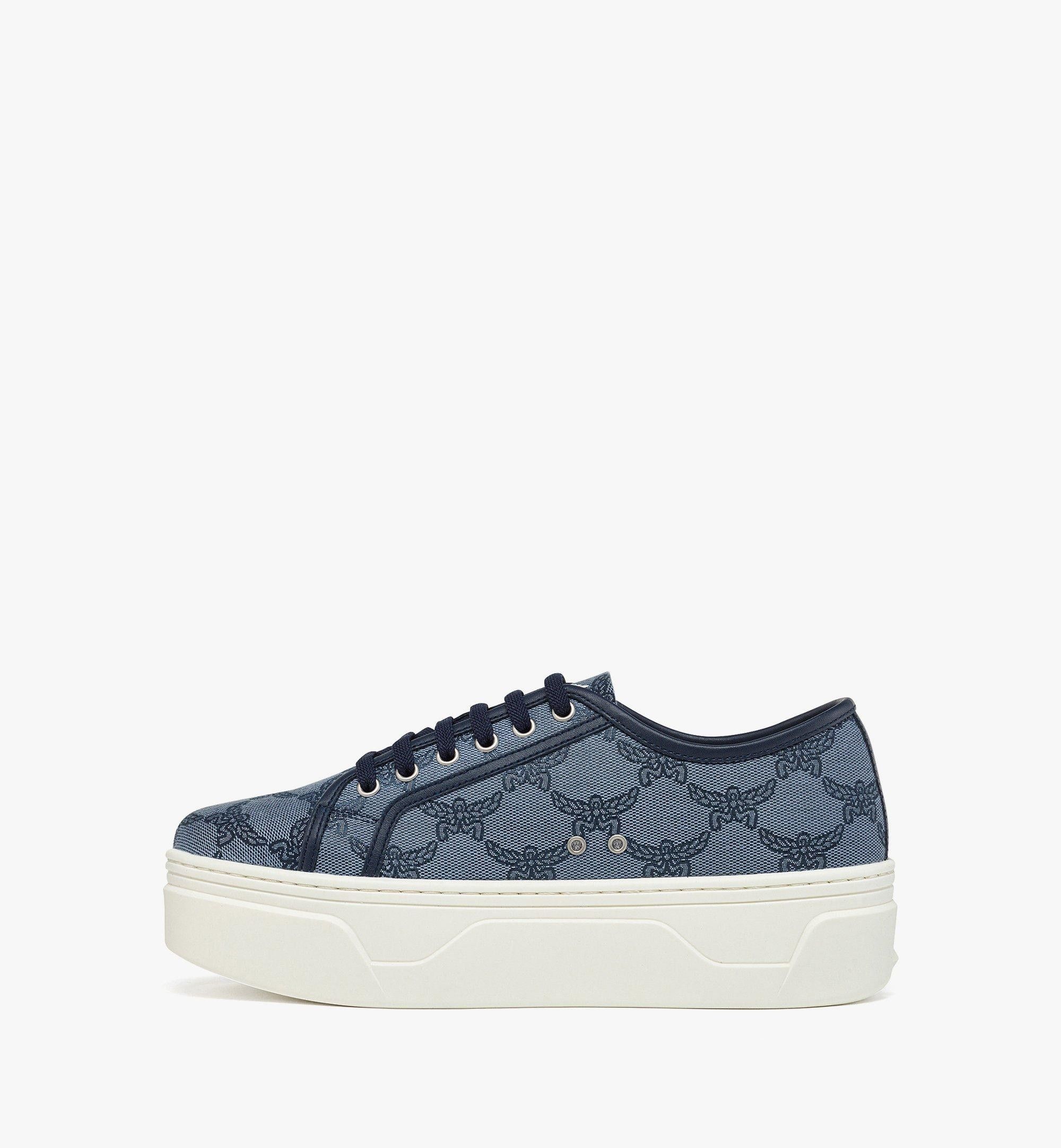 MCM o1mt1gz0325 Low-Top Sneakers in Blue Size US 11 / IT 41 - 2 Thumbnail
