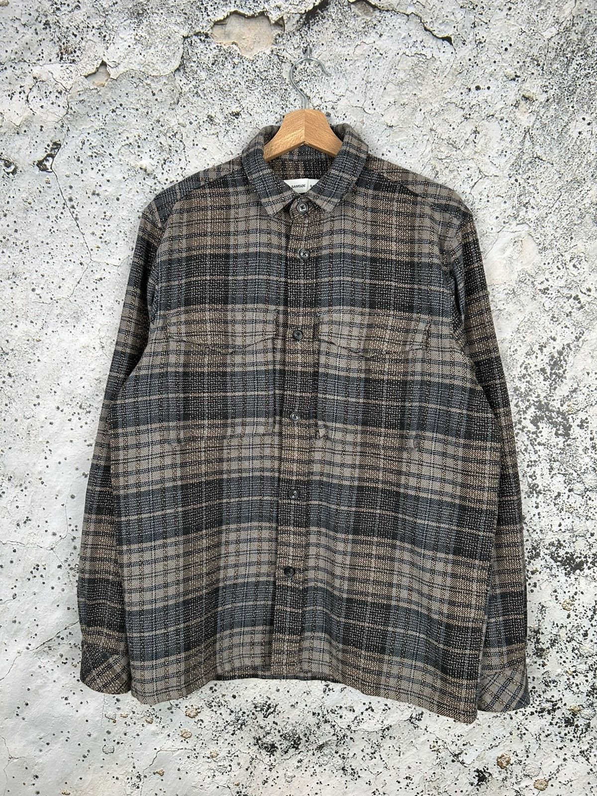 Samsoe Samsoe Samsoe Samsoe Wool Overshirt Avant Garde Scandinavian Size US L / EU 52-54 / 3 - 1 Thumbnail