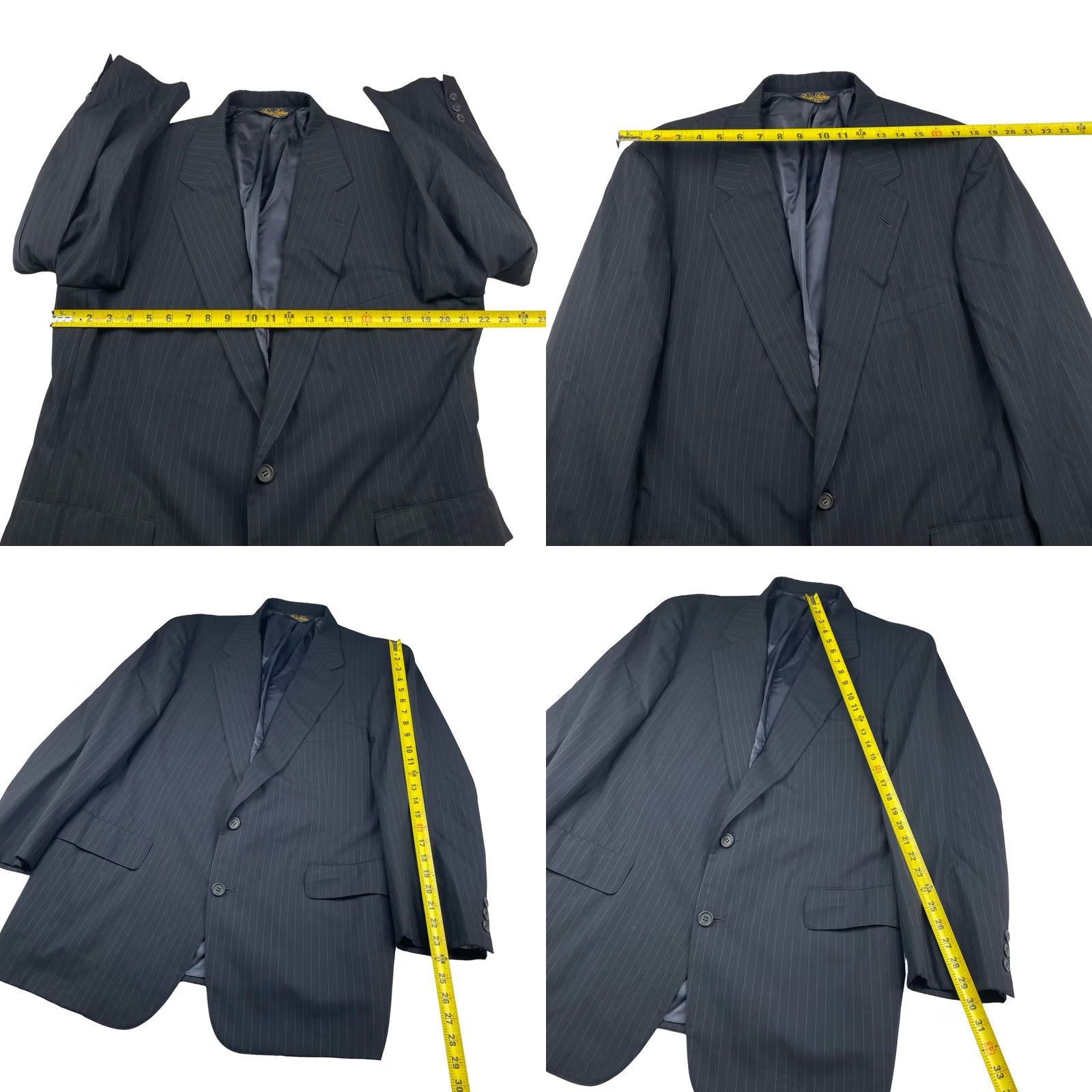 Brooks Brothers Brooks Brothers Golden Fleece Blazer Navy Stripe USA 2-Button Wool 44R Men's Size 44R - 8 Thumbnail