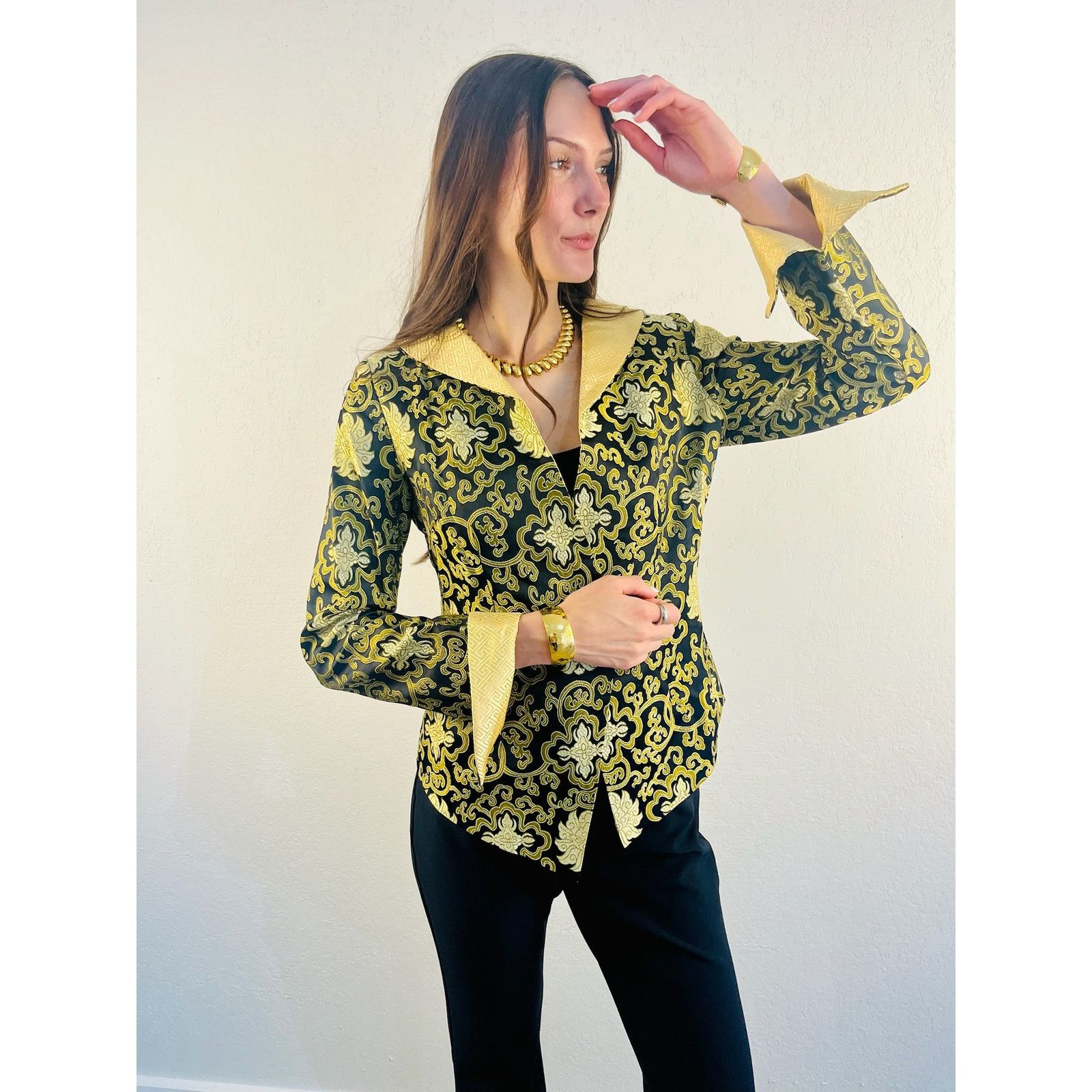 Other Vintage 100% Silk Jacket Size XS / US 0-2 / IT 36-38 - 5 Thumbnail