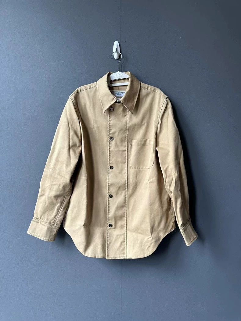 Thom Browne Khaki Work Shirt Jacket-dmc