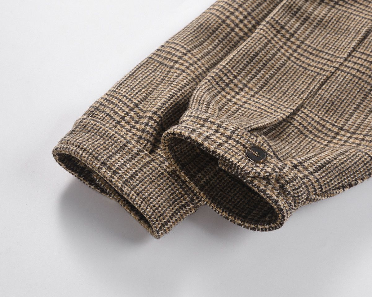 Japanese Brand Stand Pocket Plaid Woolen Jacket Size US L / EU 52-54 / 3 - 7 Thumbnail