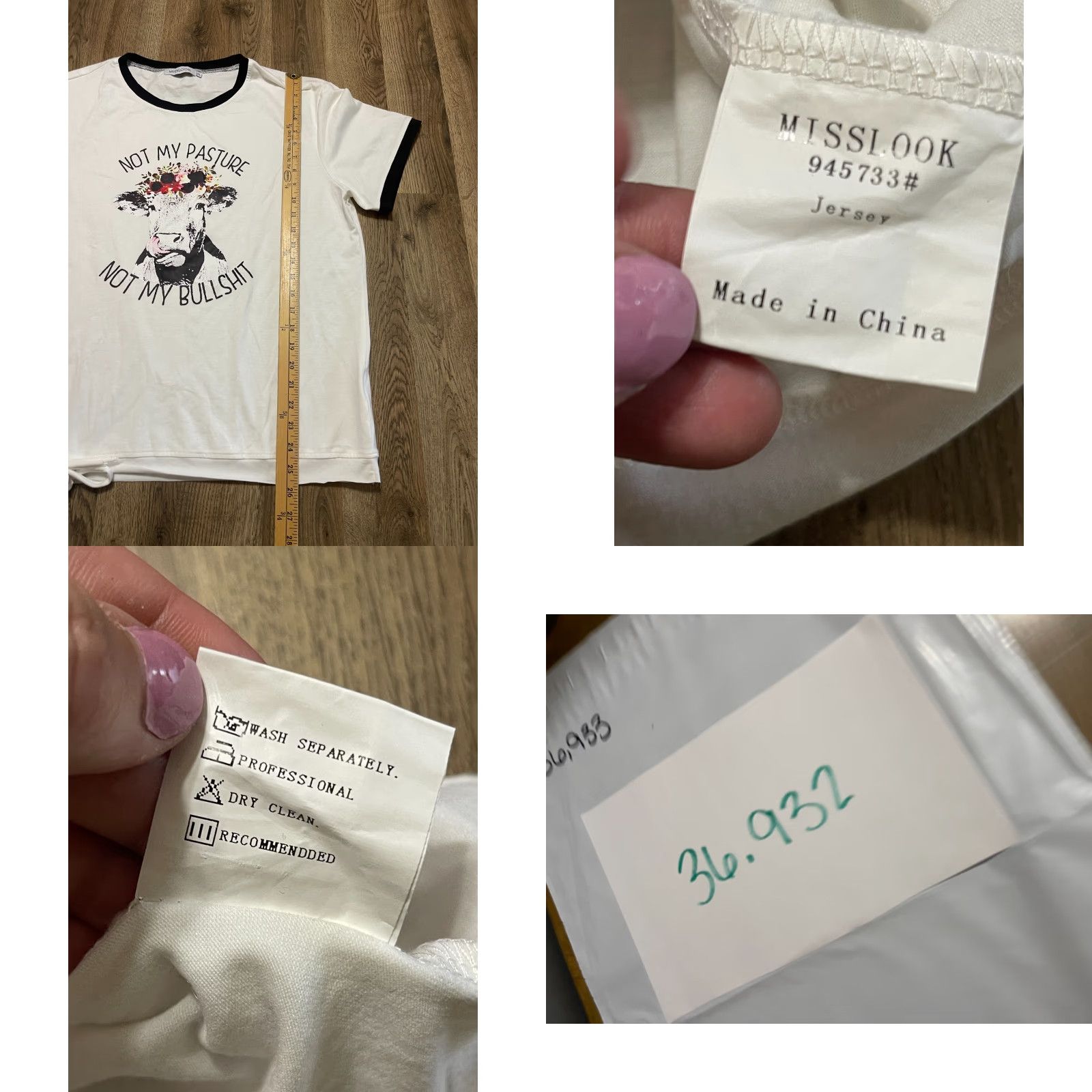 Vintage VINTAGE MissLook Shirt Womens 2XL White Black Not My Pasture Not my Bullshit COW Shirt Mens? Size XXL / US 16-18 / IT 52-54 - 8 Thumbnail