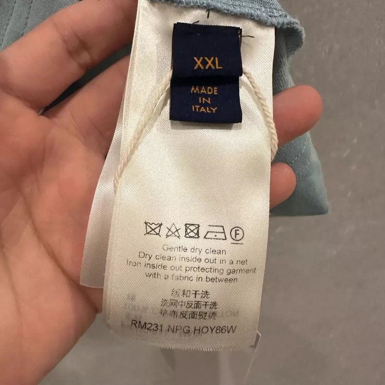 Louis Vuitton Louis Vuitton Hammer Tool Embroidery Haze Blue Short Sleeve Size US XXL / EU 58 / 5 - 6 Thumbnail