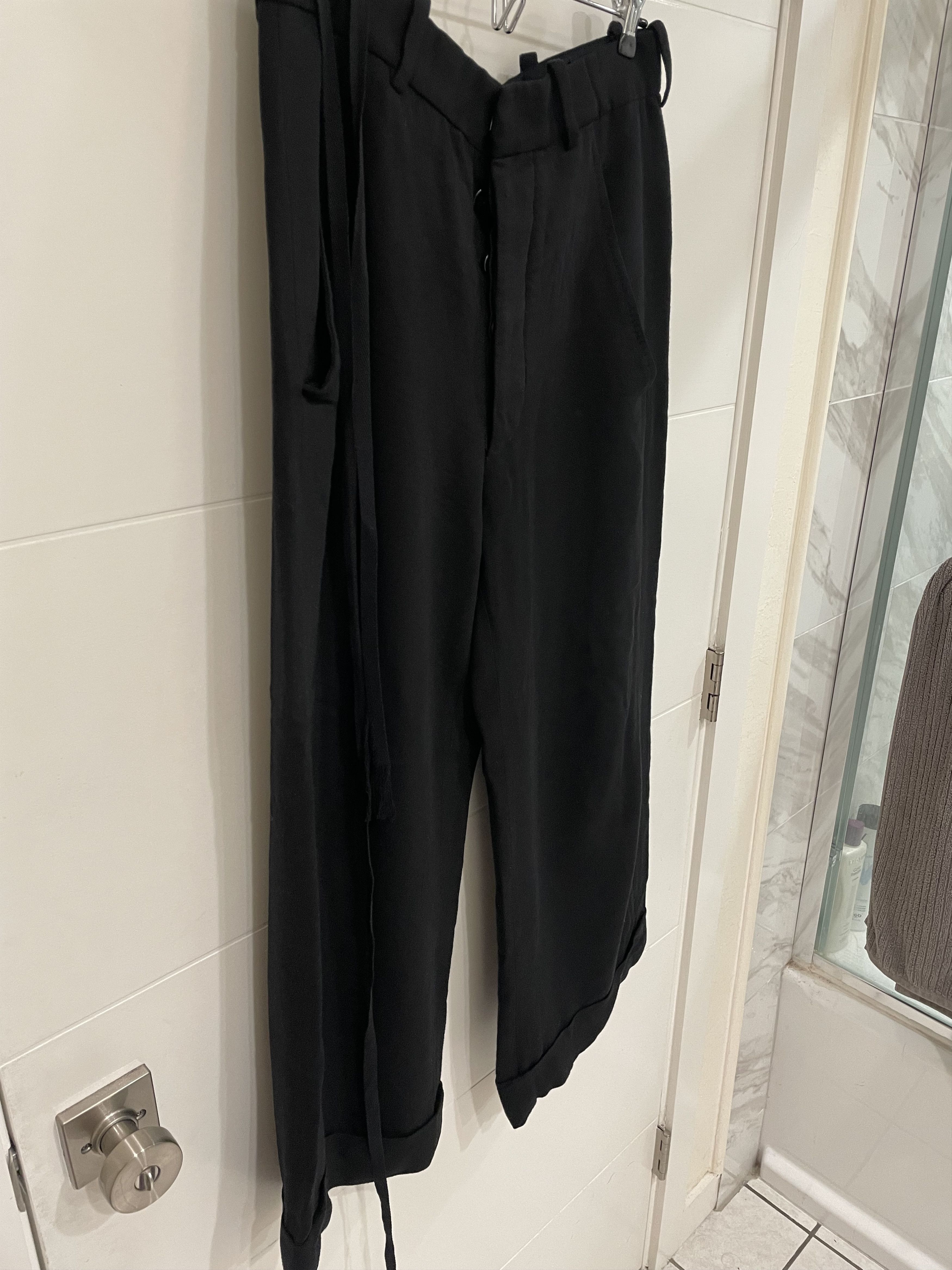 Ann Demeulemeester Wide Slouchy Pants With Waist Tie Size US 30 / EU 46 - 4 Thumbnail