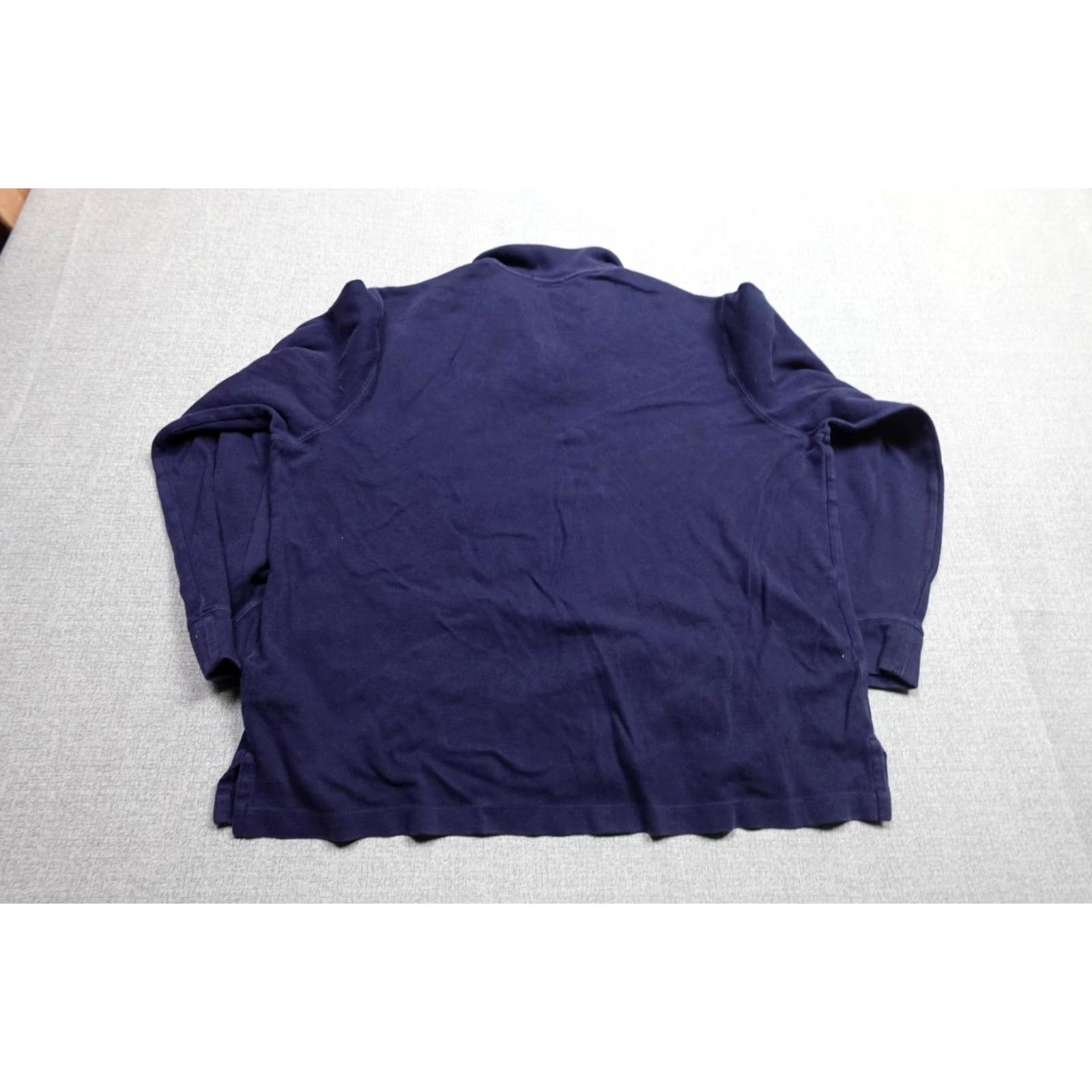 Polo Ralph Lauren Polo Ralph Lauren Estate Rib Quarter Zip Sweater Mens XL Blue Cotton Mock Neck Pullover Knit Long Sleeve Size US XL / EU 56 / 4 - 4 Thumbnail