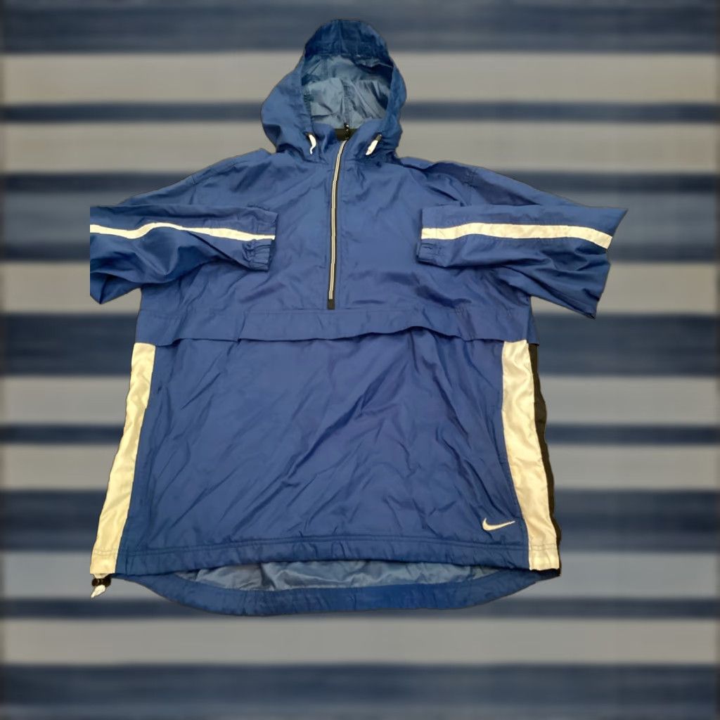 Nike VINTAGE Nike Windbreaker Jacket S9 SFD Adult Men XL Blue 90s Sports Lightweight Zipped Pockets 1/4 Zip Size US XL / EU 56 / 4 - 1 Thumbnail
