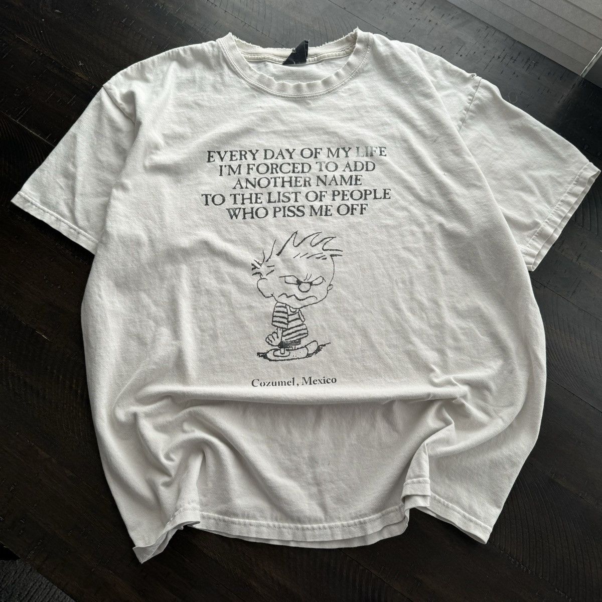 Mexican Threads Crazy Vintage Faded Calvin And Hobbes Parody Funny Tee Size US L / EU 52-54 / 3 - 1 Thumbnail