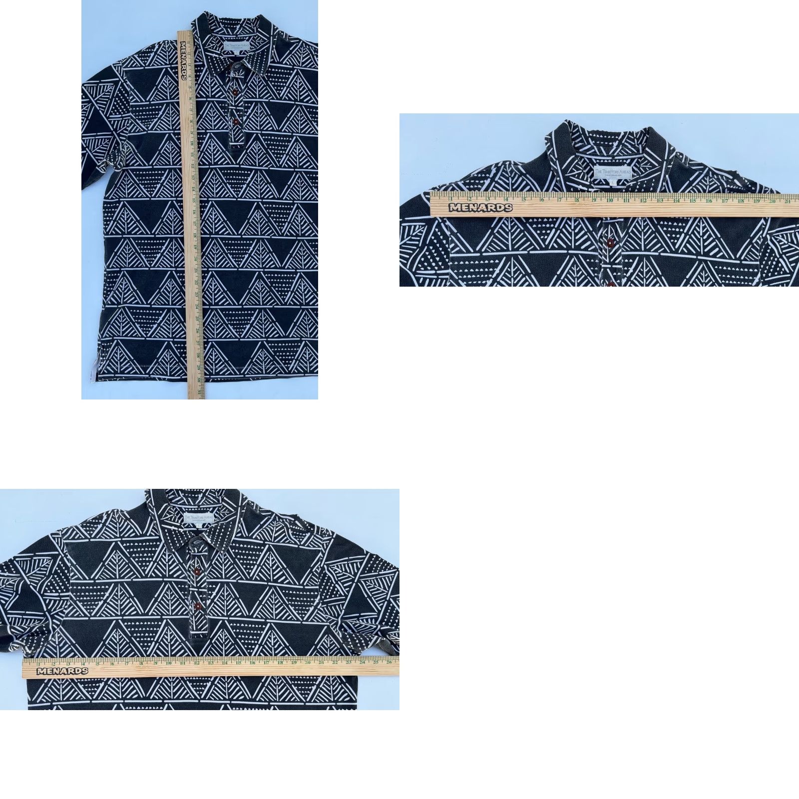 The Territory Ahead The Territory Ahead Polo Shirt All Over Print Sz L Mens Polo Shirt Dark Gray 100% Cotton Geometric Pattern Vintage? (omit vintage since not specified) Size US L / EU 52-54 / 3 - 8 Thumbnail