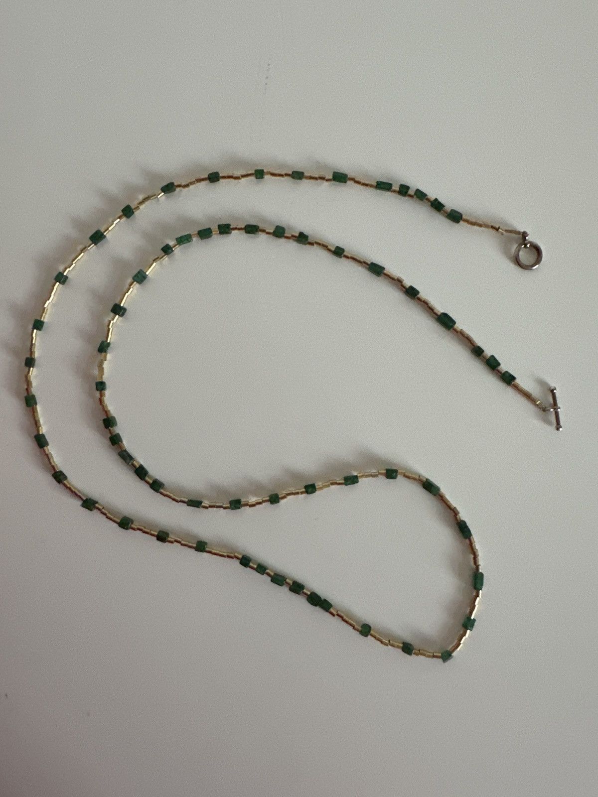 Vintage Green & Gild drop necklace Size ONE SIZE - 4 Thumbnail