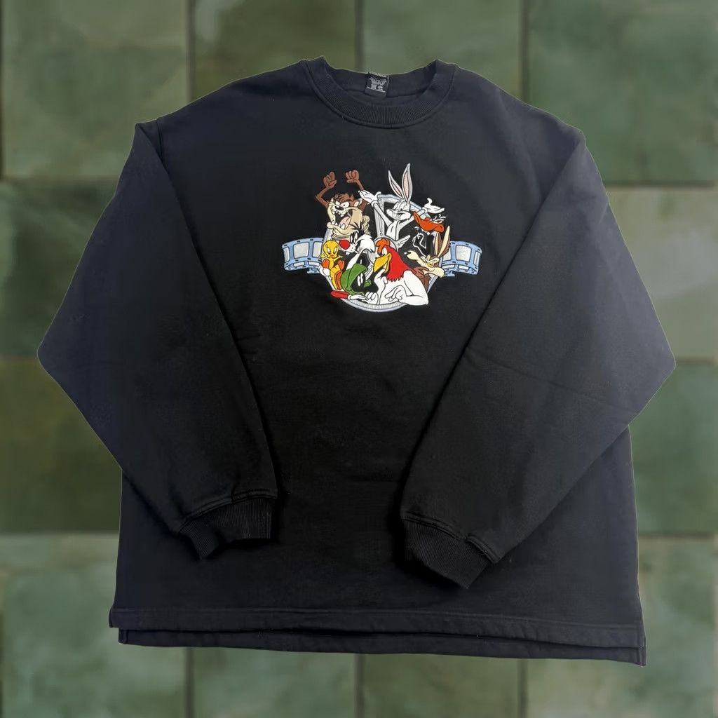 Vintage VINTAGE Warner Bros Studio Store Sweatshirt Mens XL Black Looney Tunes Fleece Size US XL / EU 56 / 4 - 1 Thumbnail