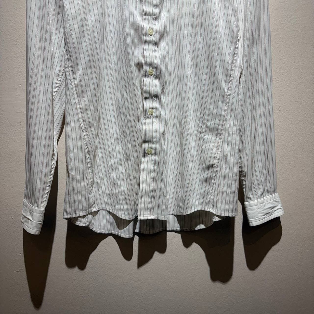 Katharine Hamnett London Katherine Hamnett Pink Striped White Collar Button Up Shirt Size US M / EU 48-50 / 2 - 4 Thumbnail