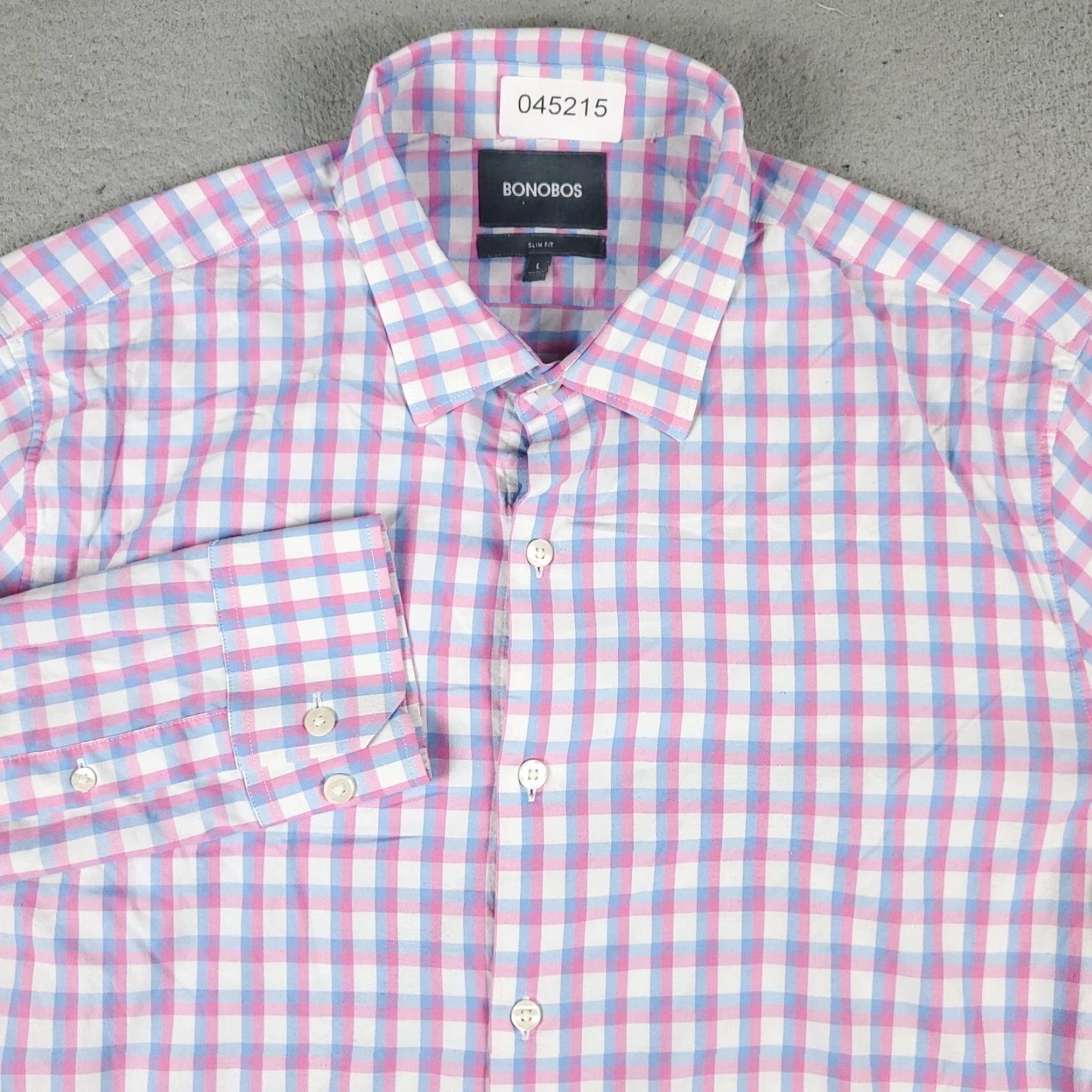 Bonobos Bonobos Shirt Mens Large Blue Pink Plaid Casual Button Up Long Sleeve Size US L / EU 52-54 / 3 - 2 Thumbnail