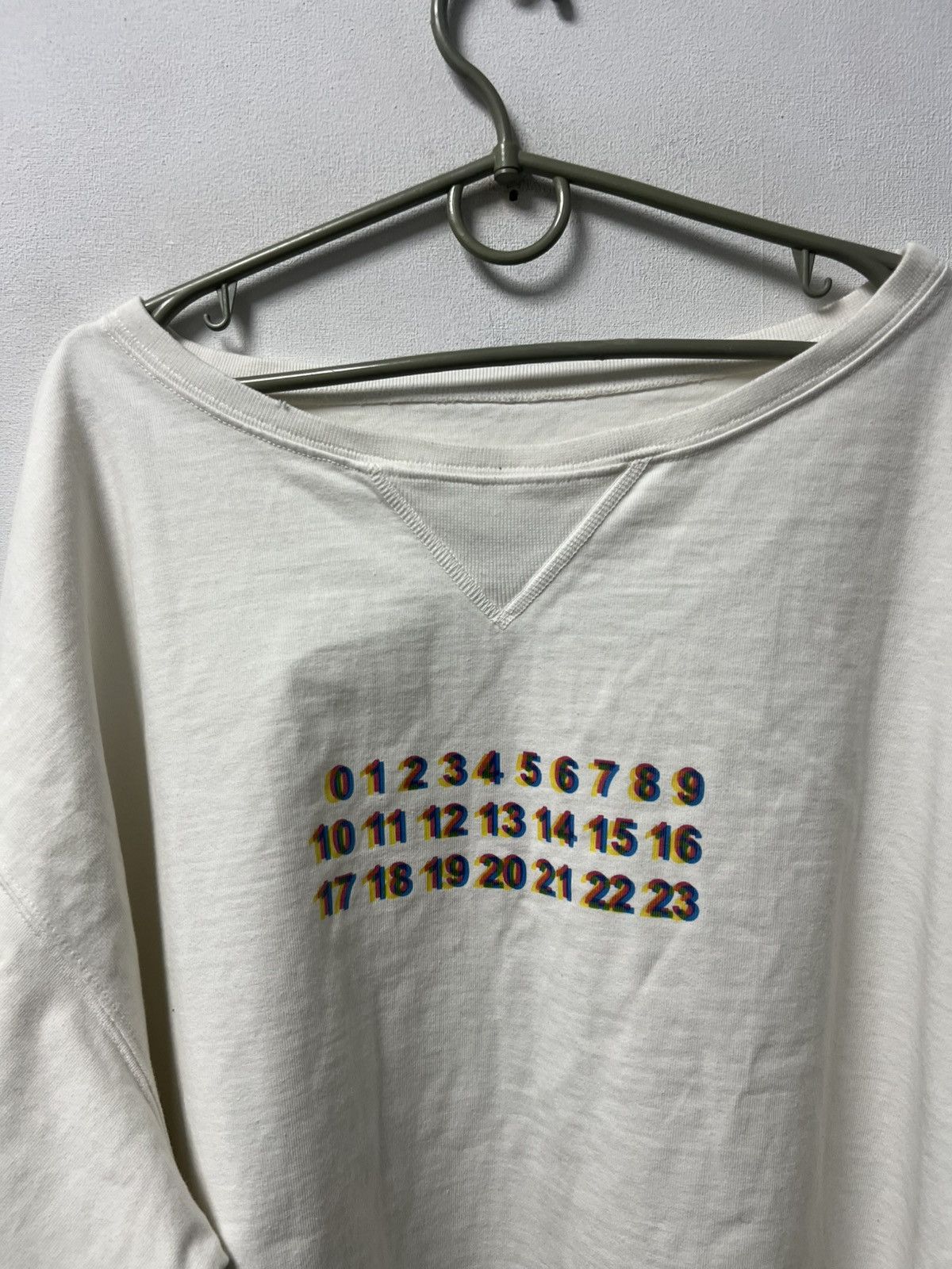 Maison Margiela Maison Margiela Big Logo Sweatshirt Luxury White Mens Size US S / EU 44-46 / 1 - 2 Thumbnail