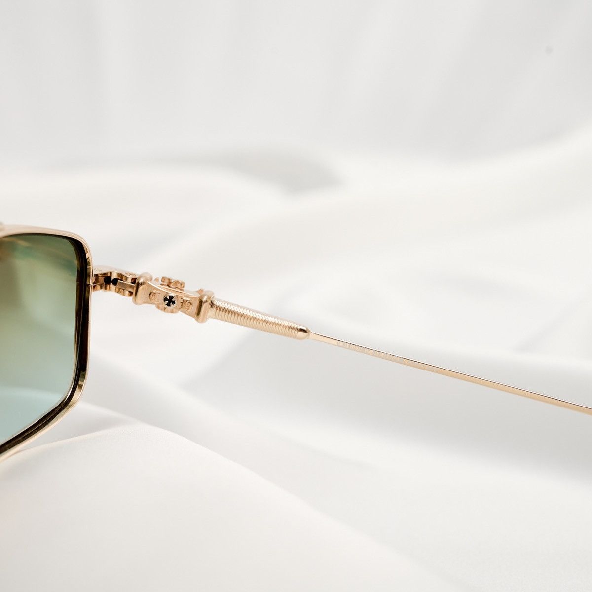 Chrome Hearts CHROME HEARTS LICK'N GOLD PLATED - SHINY SILVER SUNGLASSES Size ONE SIZE - 4 Thumbnail