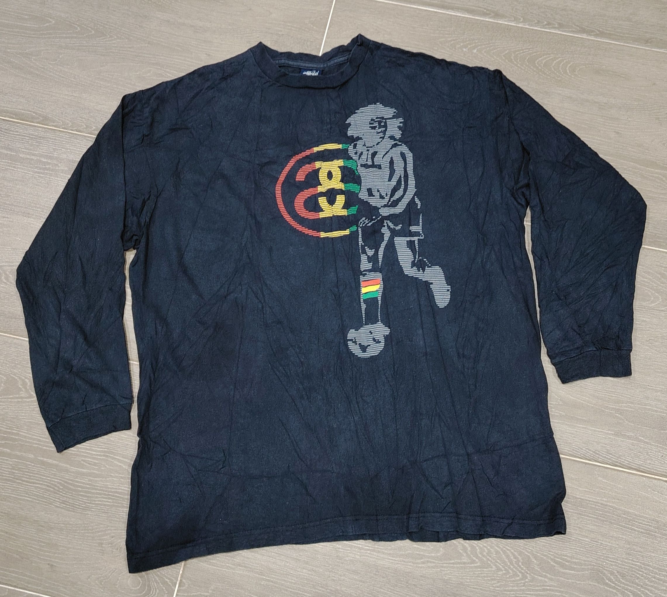 Stussy Vtg 90s Stussy Rasta Long Sleeve Size US XL / EU 56 / 4 - 1 Thumbnail